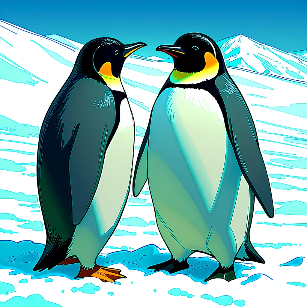 Anime Style Penguin Illustration
