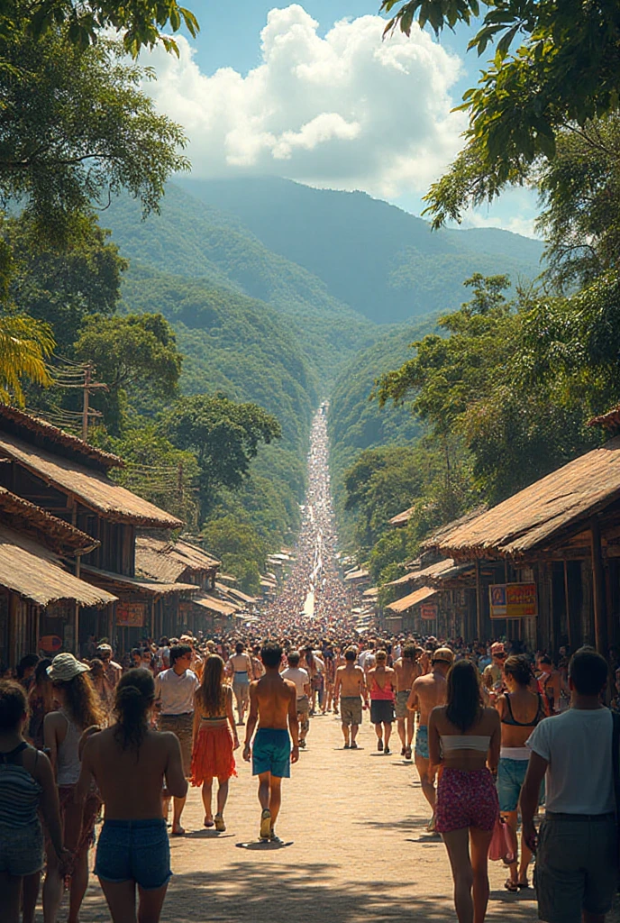 very skinny balinese girl, very small breast, brown skin, cheerlful, laughing out loud, run fast, , , showing , showing , in the crowd