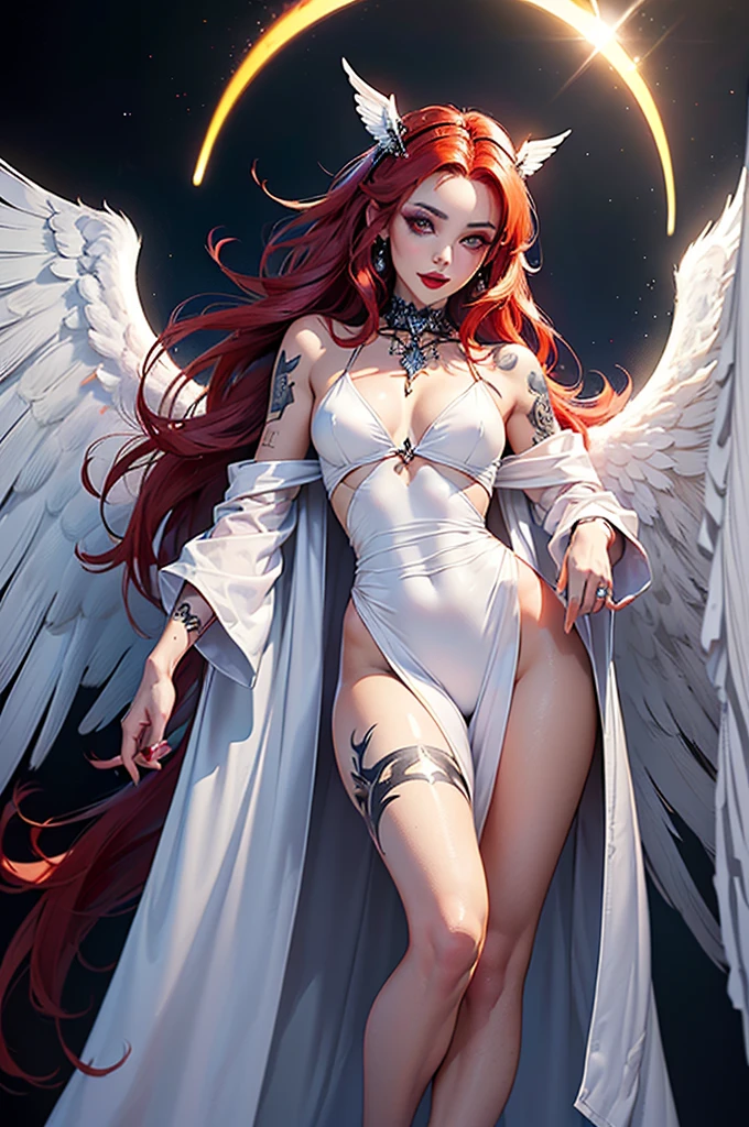 a close up of a woman with wings on her ?????, beautiful succubus, as a mystical valkyrie, deviantart artstation cgscosiety, beautiful elegant demon queen, epic fantasy art style hd, epic fantasy digital art style, 2. 5 d cgi anime fantasy artwork, digital fantasy art ), trendin on artstation, villainess has black angel wings