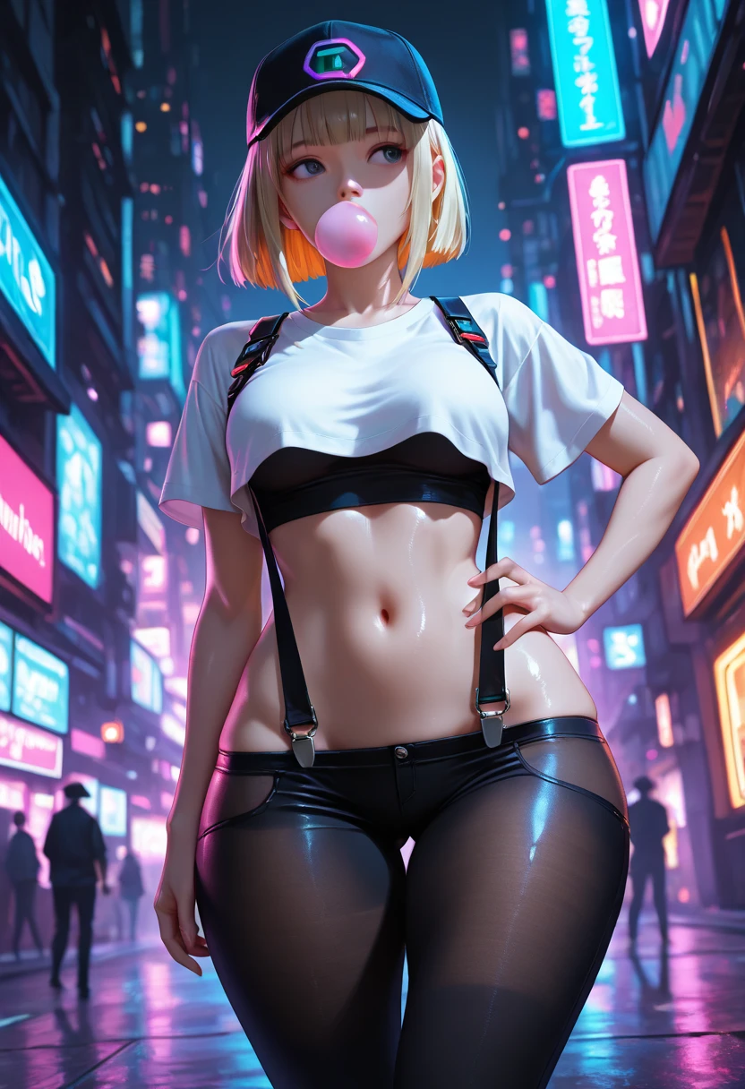 Extremely large and swollen belly, looks pregnant, enough to cover all of the selected area.