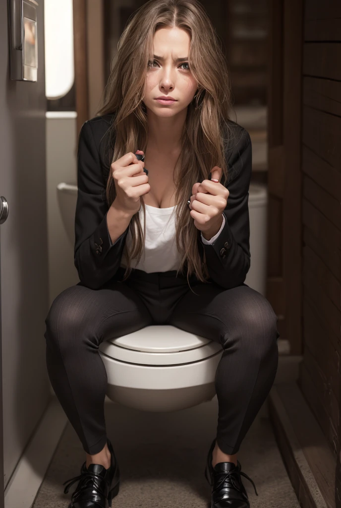 Girl taking a dump 