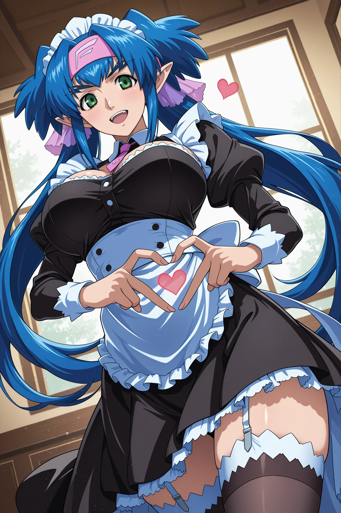 I'm Yoshiko, I'm a white-skinned woman with long purple hair and light green eyes. I am 1.68 cm tall and weigh 56 kg, my  measure 310 cm, my waist 60 cm and my  200 cm.Dressed in a tight fitting maid outfit with Garter belt. with   
