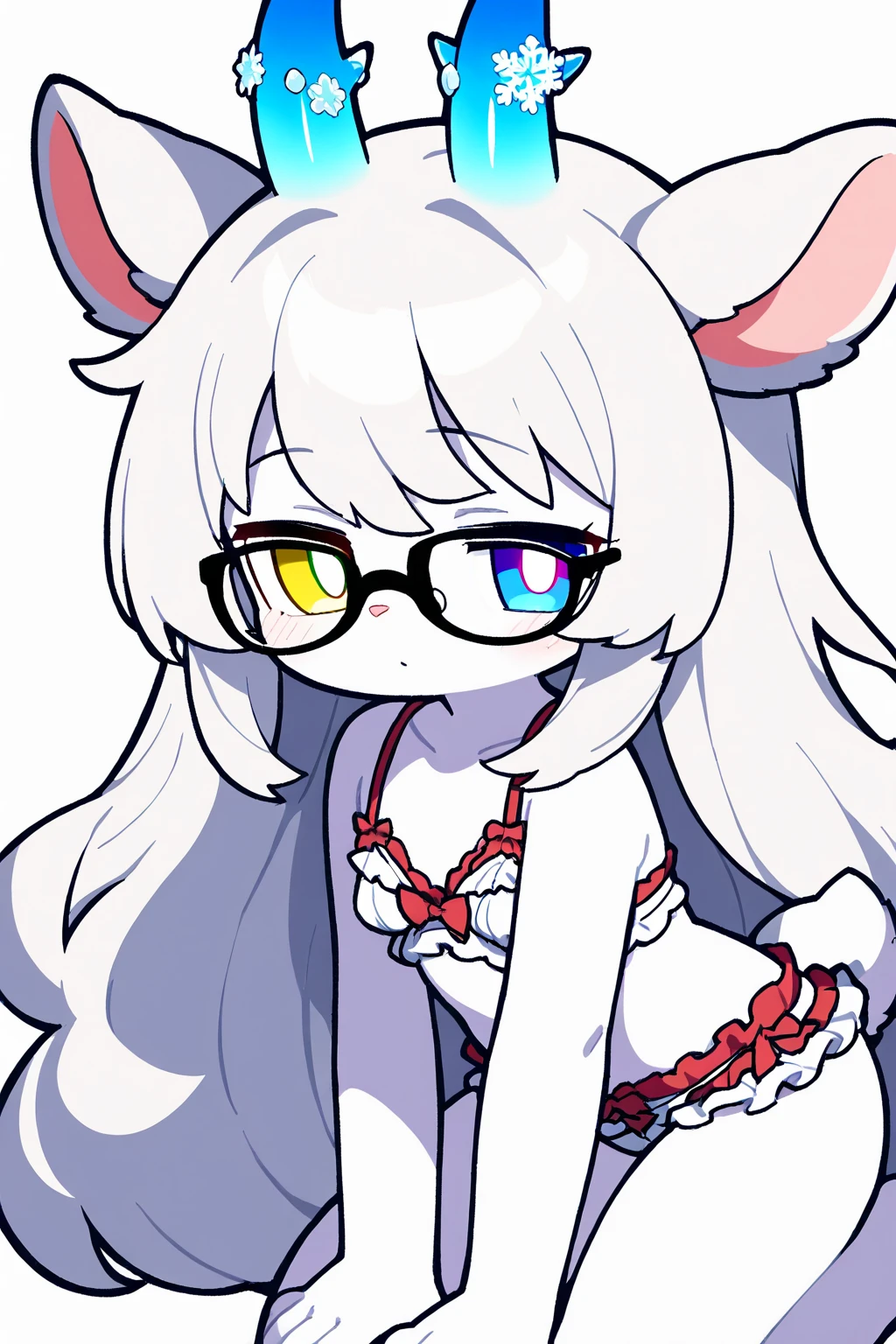 Re:Zero Rem ?????? Cat Ears ???????? Big ????、Inserting a ????? into a ????? and making an ???????????，Open mouth, lots of ????? on tongue, big ???????, candy face, multiple people, Reimu, glasses, round
