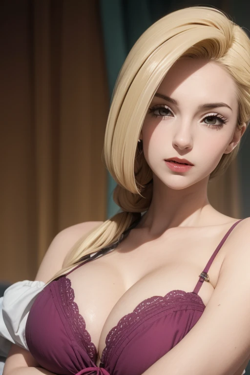 best quality, masterpiece, high_res, 1girl, hair ornament, necklace, jewelry, Beautiful face, upon body, tyndall effect, photo realistic, dark studio, rim lighting, two tone lighting, (high detailed skin:1.2), 8k uhd, dslr, soft lighting, high quality, volumetric lighting, candid, Photograph, high resolution, 4k, 8k, Bokeh, medium breasts, open fingers, (hair color:blonde:1)