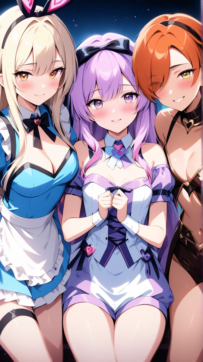 ((Dark Magician Girl Yu-Gi-Oh!))、Blonde、Blue Eyes、Big Breasts、Anime Style、Bunny girl、Bunny ears hair accessory、Black thigh-high socks、blush、Highest quality、8K
