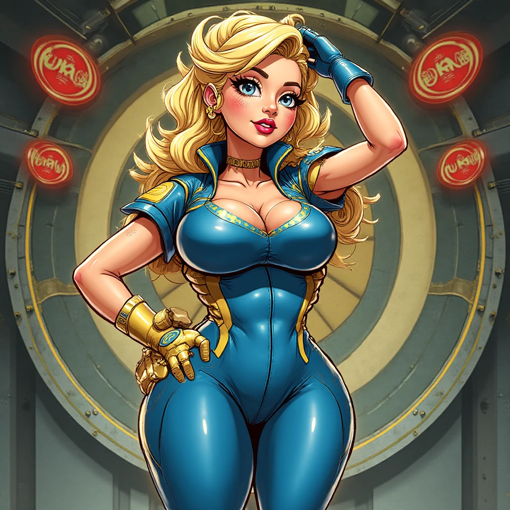 star trek, woman in short dress, pinup, fishnet stockings