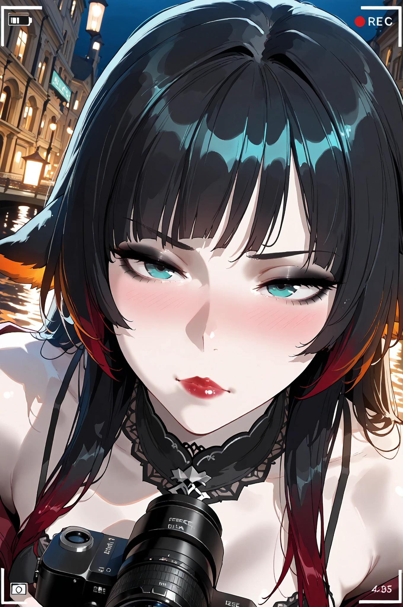 highest quallity, realisitic, very detailled, high resolution, 8 k wallpaper, RAW Photos, professional photograpy, realisitic, 1 girl, (((black and white photography))), (((Just red lips))), trunk, shorth hair, Bob Hair, slickedback hair, Small, shapely breasts, face perfect, (close do rosto), ((looking at the camera)), (from low)