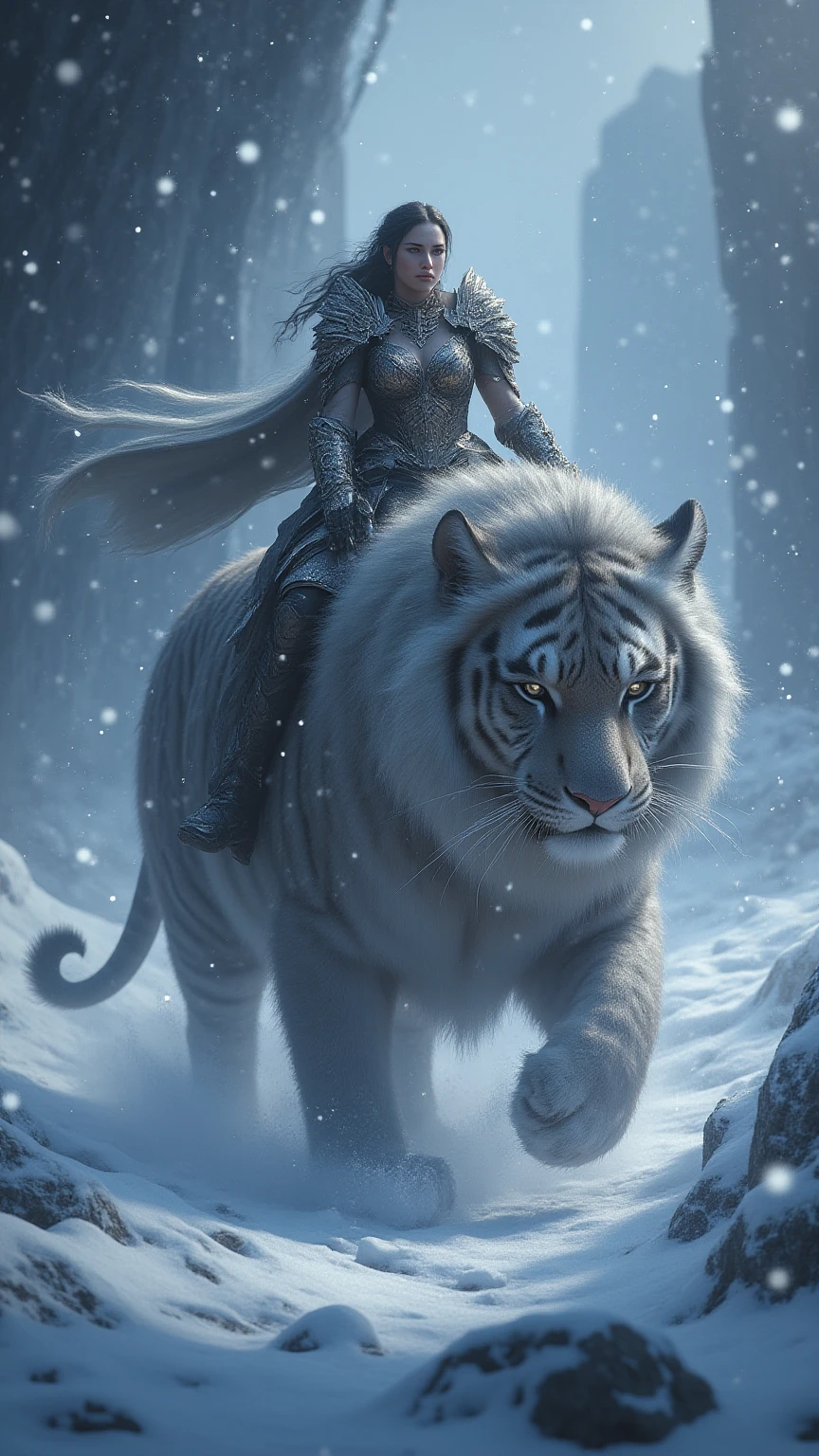 high details, best quality, 16k, RAW, [ultra detailed], masterpiece, best quality, (extremely detailed), dynamic angle, ultra wide shot, RAW, photorealistic, fantasy art,, rpg art, realistic art, a wide angle picture of a female human druid and her pet white tiger, priest of nature, cleric of nature, full body, [[anatomically correct]]. knelling woman (1.5 intricate details, Masterpiece, best quality) talking to a  white tiger (intricate details, Masterpiece, best quality: 1.5) in desert  (intricate details, Masterpiece, best quality: 1.5), a female  wearing leather clothes ( (intricate details, Masterpiece, best quality: 1.4) leather boots, thick hair, long hair, brown hair, tan skin intense brown eyes, desert background (intense details), a stream flowing in an oasis ( (intricate details, Masterpiece, best quality: 1.5), night, moon light, stars ( (intricate details, Masterpiece, best quality: 1.5)), dynamic angle,  (intricate details, Masterpiece, best quality: 1.5)), high details, best quality, highres, ultra wide angle, drkfntasy