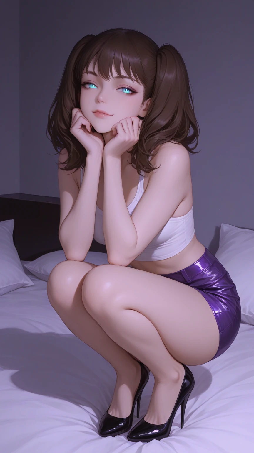 lightly round face, Tanned brown face, Healthy face, small eyes, Thin thighs, (Small chest), confident pose, harsh, Almond-shaped eyes, rich palette,choker necklace,3D，open-toe high heels, goddess,high heels, goddess, Lean-yet-toned body/androgynous body aesthetic, spasm，tgirl，large  peni,dickie,，trap,(, , large , , large , ), CFemboy,Otoko no ko，OTOPIP,dickie in , bulge，black pantyhose，black stockings，big ass，kneeling,kneeling on the street，dynamic angle,