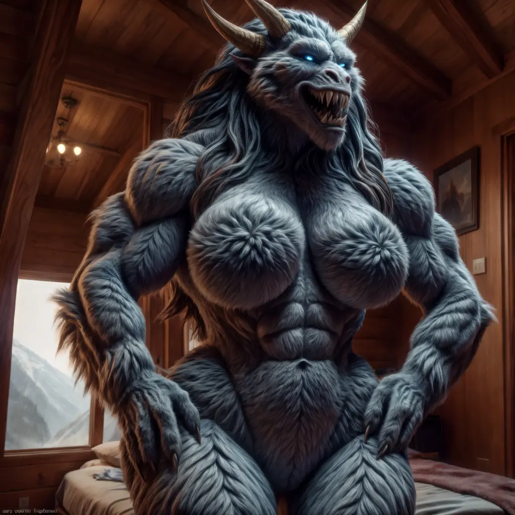 (by fossa666:1.4), masterpiece, detailed Bonifasko lighting, [crepuscular ray], best details, real life, depth of field, (bright lighting:1.4), detailed background, ????,  solo female, (anthro), (anthro dinosaur:1.4), 🦖, ???? girl woman, femme, ????????, hairy ?????????????? ??????, with bushy pubic hair and armpit hair, snarling, growling, attitude, (???????:1.2), clear details, powerful, pleasure, self-pleasure, detailed ???????, (stinky, smelly:1.2), perfect hands, sticky ?????, covered in fur, monster girl, muscular, sweaty, seductive, ??????? close up