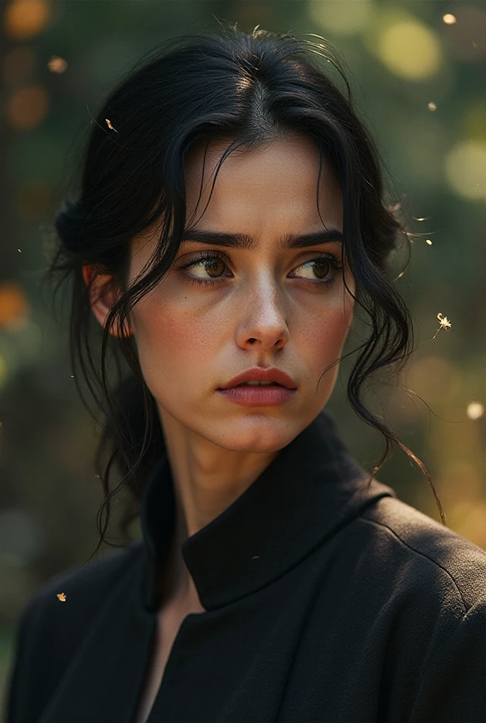 A stunning intricate full color portrait of (sks woman:1), wearing a black turtleneck, epic character composition, by ilya kuvshinov, alessio albi, nina masic, sharp focus, natural lighting, subsurface scattering, f2, 35mm, film grain,