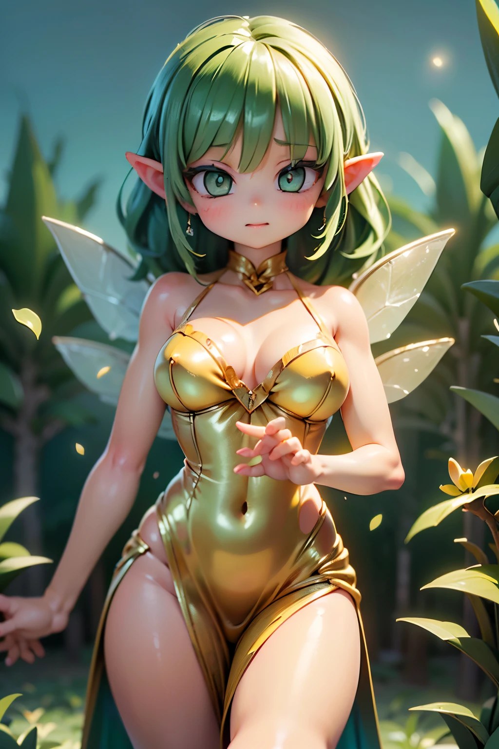 Super high quality,Ultra high definition gold,super high image quality with rice bowl,masterpiece,8k,very detailed,solo,    1 female,cute, cute,Size S   ,My skin color is white,(A beautiful agave fairy:1.5),(The mysterious fairy:1.5),(An accurate and perfect hand:1.5),(anatomically accurate hands and fingers:1.5),(fingers on one hand:1.5),(  elegant pose like a ballerina :1.5),(emerald green jewel eyes:2.5),(Semi-long yellow-green shiny hair:2.0),(背景は青い空とBeautiful fresh green の森:1.5),(Semi-long yellow-green shiny hair:1.2),(laughing:1.2),(On her back、large, clear agave leaves grow:1.8),(beautiful jewels and metallic green spines、Gorgeous agave dress:1.5),cutesmile,(beautiful agave leaves have wings on the back:1.5),[clear agave leaves grow on the back:1.5],(background is blue sky , Beautiful fresh green   , and agave forest:1.5),(8k,very detailedCGユニットの壁紙, masterpiece,High fines, books物の質感のある肌,surrealism,     Raytrace     ,face close-up,(Face light:2.0),(Increase overall color saturation:2.0),(cowboy shot:1.5), Front Light  ,(anatomically accurate hands and fingers:1.5),(腕は2books 指は片手に５books:1.5),

