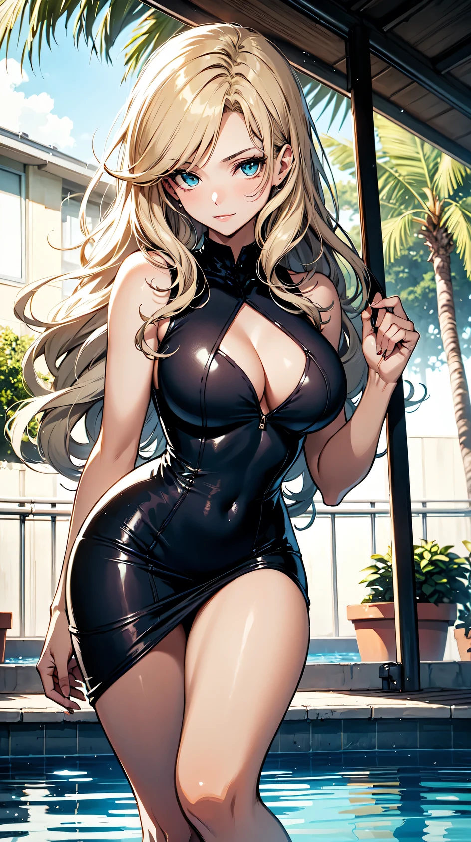 1girll，Huge ， She's wet，  professor costume，Desert airfield，，Take aphrodisiacs，Lewd expression， exteriors， Skysky，the night， blond hairbl，， exposed  shoulders， standing on your feet，，fully body photo，Bigchest， wetclothes， From the front side， hair straight， mostly cloudy sky， Wet hair （（（tmasterpiece），（Very detailed CG unity 8K wallpaper），best qualtiy，Open-mouthed，drools，1个Giant  Girl，cinmatic lighting，detailed back ground，beatiful detailed eyes，Bright pupils，（Very fine and beautiful），（Beautiful and detailed eye description），ultra - detailed，tmasterpiece，）），facing at camera，Leakage out of the breast，Expose the genitals，nakeness，leering，Protruding ，Camel toes，cleavage，legs are open，Climactic expression，