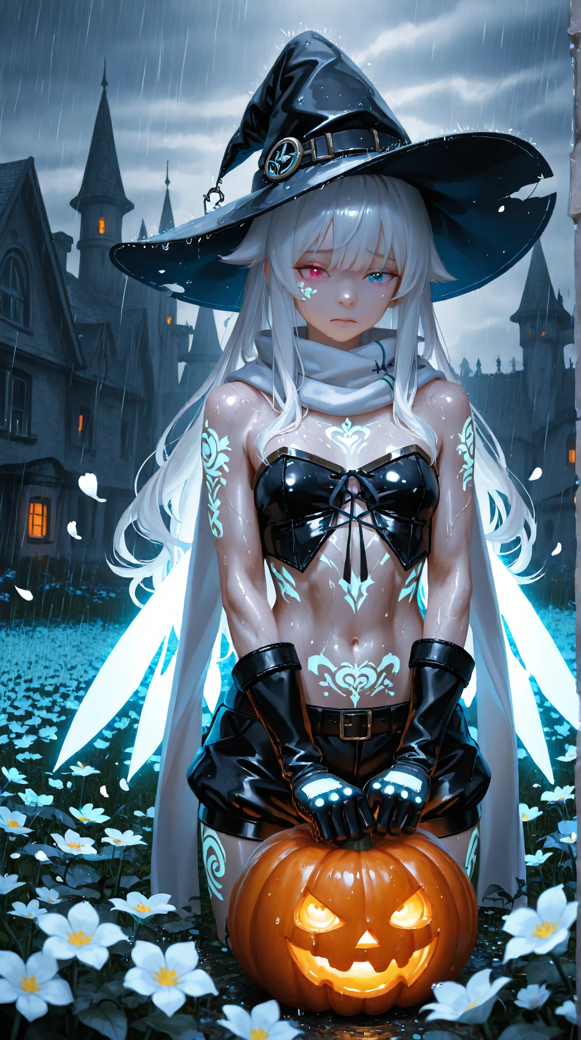 (Best quality,4K,8K,maximum,main part:1.2),ультрадетаWhetherзированный,Atmosfera fogeriosa,witch,hat,beautiful girl,The magic of ice and fire,detailed eyes, ДетаWhetherзированные губы,чрезвычайно детаWhetherзированные глаза и Whetherцо,дWhetherнные ресницы,Magic crystal inserted,glowing magic symbols,Flowing robe,clouds of smoke,icy and burning devastated forest,сложные детаWhether,Vines and creeping roots,night,fog,Lighting effects,very tight clothes,see through clothes,delighted during. (((fire))). (((Whether))). (She's wearing a crop top, outfits, decorated with precious stones, and ???? short pants.)