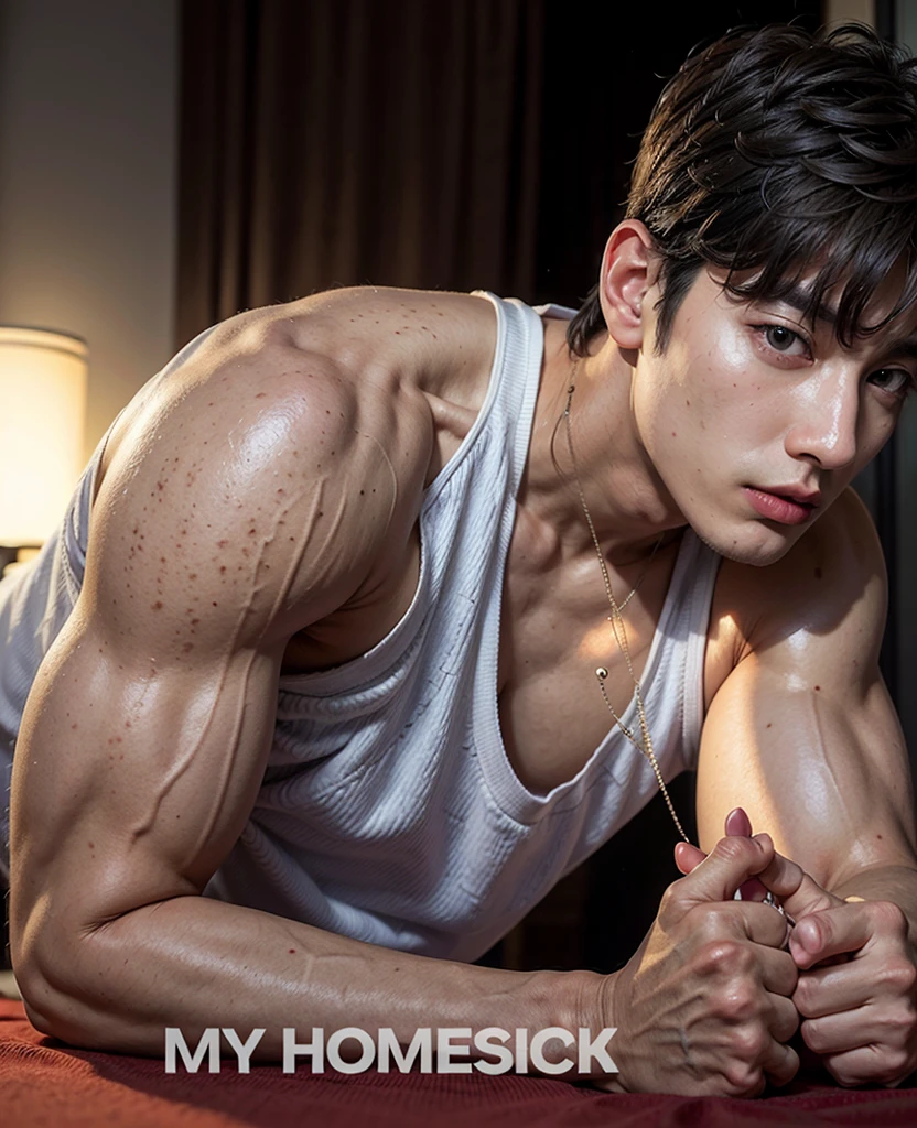 masterpiece,best quality, (A 16-year-old tall boy:1.2), (Kneeling in the bathroom taking a bath:1.2),（White swimming briefs）, whole body,Extremely strong body，Attractive and fit body，Inverted triangle figure，Broad shoulder muscles，Biceps，Highlight muscle texture，Front view， Muscular body，Handsome and cute face，Perfectly detailed  features,Shining with God's eyes，leaning back, Shower head，Water Splash,head tilt, happy, very short hair, brown hair,(looking at viewer:1.2)，Vision