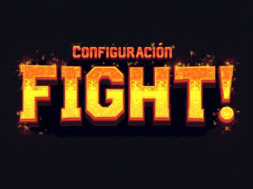 Create a retro fighting video game title text in pixel art style ...