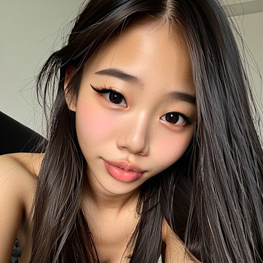 1girl huge large breasts， （Solo exhibition：1.8）， （（masterpaintings））， [plumw]， （Super huge boob）， Pale skin， （（detailedeyes））， （bokeh effect）， （dynamic angle）， dynamicpose， Zongfa， length hair， pinkdress，Japanese faces，real-looking-skin，pores visible，Slightly flawed，Reality restoration，Real people's sense of déjà vu，Japanese style face，Large split chest，lovly