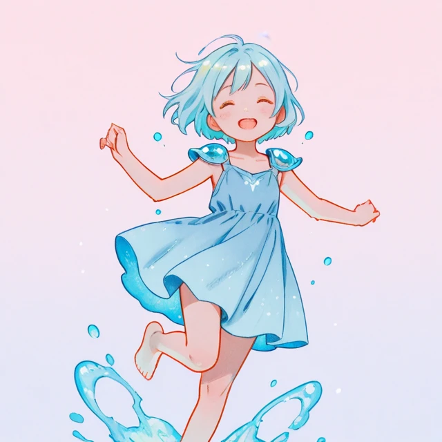 (Shota:1.5), (baggy:1.4), (White tank top:1.3), (White panties:1.3), (bulge:1.4), (Claw Pose:1.4), The wind is blowing, (((Highest quality))), (((masterpiece))), (((Super detailed))), (skinny:1.3), ((Spiked Hair)), (The wind is blowing), ((Light blue hair)), Wine red eyes, Raise your arms, ((smile)),  (Open your mouth), ((Earrings)), blue sky, Grass, (Choker on neck), Underarm, Sweaty skin, ((Wet clothes)), , center, (Shooting from below),