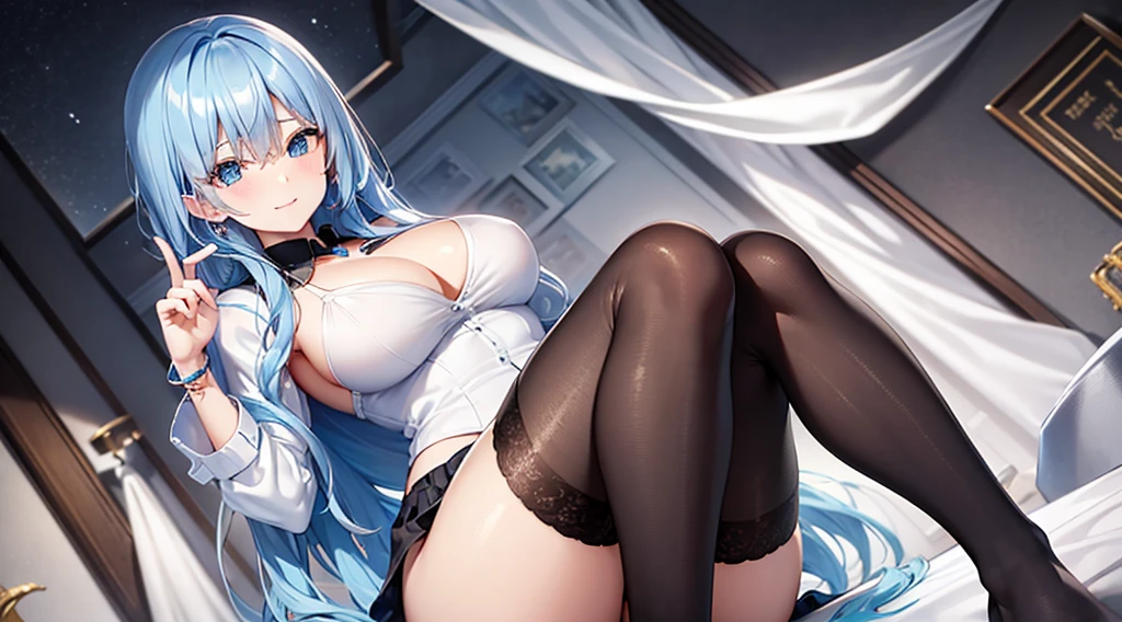 table top, highest quality,sleeping face up in bed，Crab crotch，please show me your boots，thigh high boots，glove，Strange thieves，elegant, 1 girl, muscular，cute, blushed, looking at the viewer, from below,body suit, prison，blue eyes, beautiful eyes, beautiful background, particles of light, Light of the sun, dramatic lighting, outside, shiny, realistic, table top, highest quality, super detailed, be familiar with, scenery, beautiful and fine eyes, fine hair