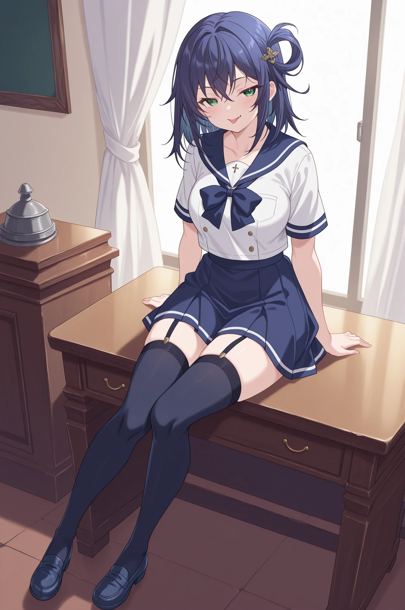 Raised sexy，Cocked buttocks，Climb on the bed，The  is facing me，Secretarial uniform