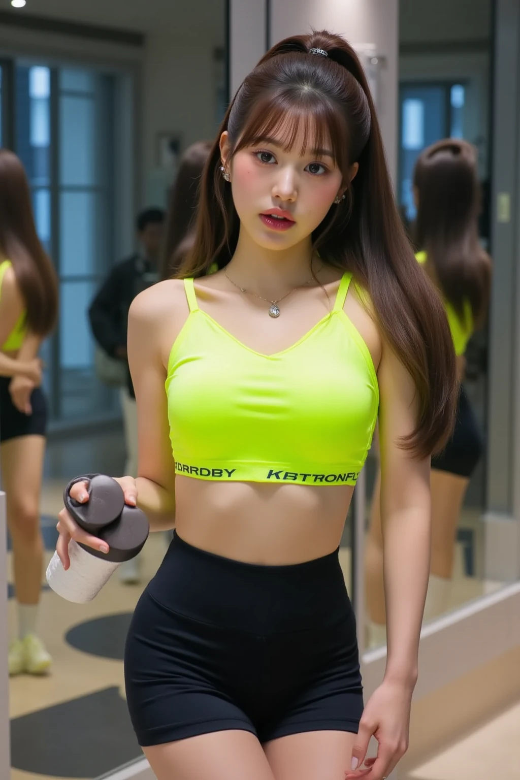 ((masterpiece, highest quality, Highest image quality, High resolution, photorealistic, Raw photo, 8K)),photography Film grain ISO 400 30 mm lens RAW f1.8 aperture, highly detailed (analog photography:1), colors hdr, cinematic,Perfect rare face, (Highly detailed skin), skin texture, Pale skin, shiny skin, (thin, large size:1.2), [:(Sharp focus on rare face, perfect eyes:1.2):0.2] ((20 years old, cute, adorable, kawai, , very petite)) japanese girl, attractive, (Rides aux coins des yeux:1.2) ????????????, perfect ????? lips, perfect hands, perfect face, perfect body, thick thighs, ??????, outside, perfect legs, perfect feet, charming, ???? feet, looking at the camera, showing stomach, playing with hair, squirk, tilted hip, ????, ((dim lighting, very dramatic lighting)), artistic, , ????, hands in hair, (((posing, ?????, fully ?????, perfect ????? lips))), piercing eyes, very dramatic lighting, ((kim possible, kim possible cosplay, orange hair, black crop top, green pants))