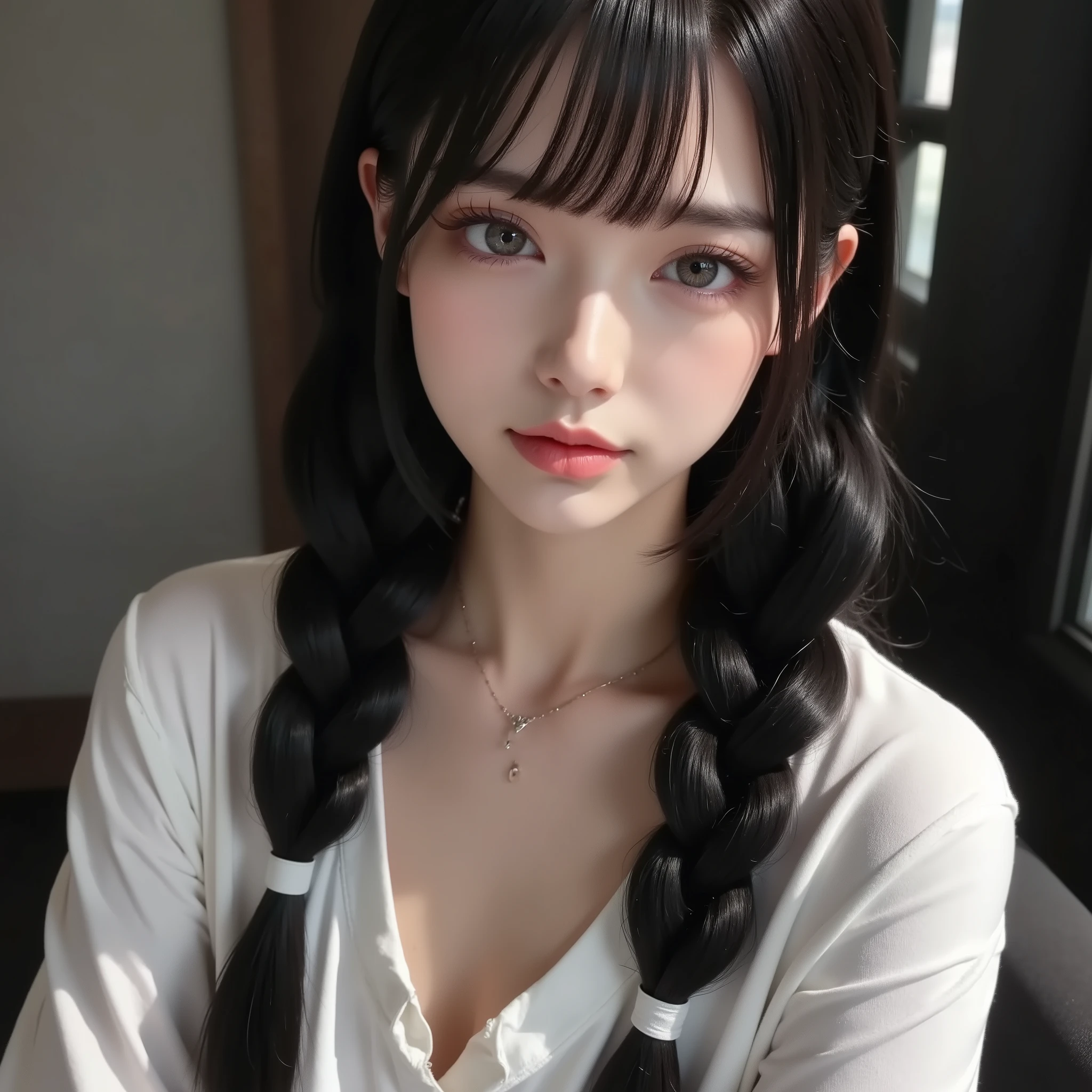 professional fashion model, cinematic portrait, bust-up composition, full head visible, 
realistic human skin texture, detailed face, natural expression, smile, 
beautiful lighting, cinematic light, soft rim light, ultra-high definition, 
8K octane render, ray tracing, realistic hair details, subtle makeup, 
blurred background, depth of field, sharp focus on face, 
high dynamic range, masterpiece, premium quality, professional photography, 
(no cropped head), (no distortion), (no blur), (no lowres), (no artifacts)