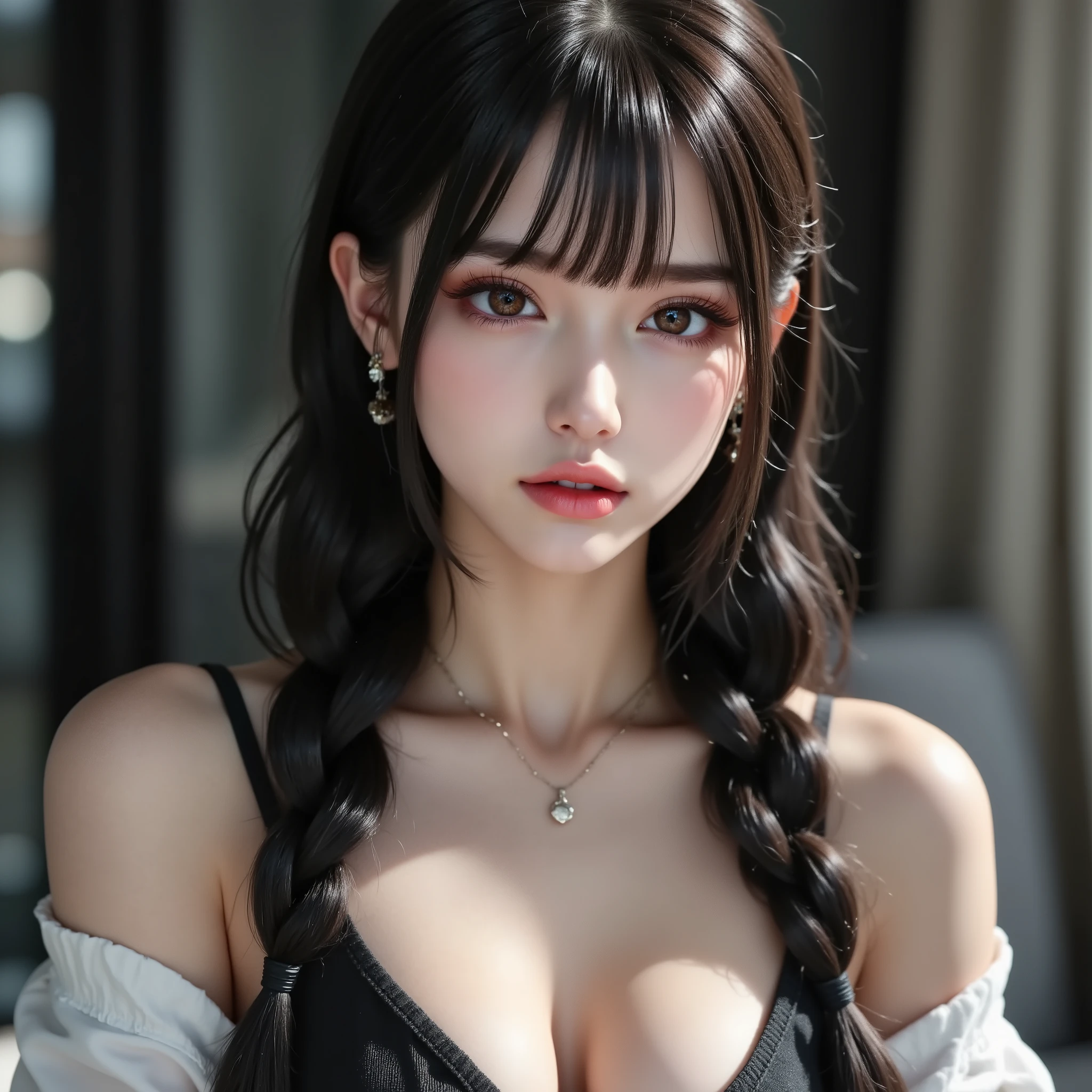 professional fashion model, cinematic portrait, bust-up composition, full head visible, 
realistic human skin texture, detailed face, natural expression, smile, 
beautiful lighting, cinematic light, soft rim light, ultra-high definition, 
8K octane render, ray tracing, realistic hair details, subtle makeup, 
blurred background, depth of field, sharp focus on face, 
high dynamic range, masterpiece, premium quality, professional photography, 
(no cropped head), (no distortion), (no blur), (no lowres), (no artifacts)