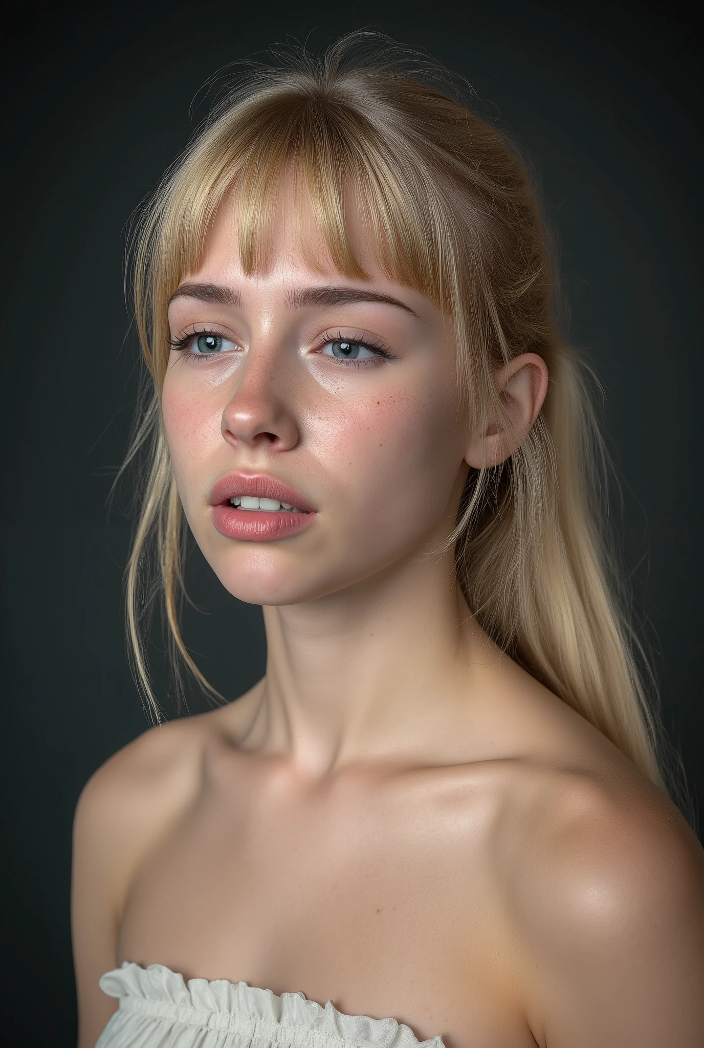 aidmaMJ6.1, photo of painful very cute little baby:1.5, wrinkles between eyebrows photo from front:1.5, arms behind back, hands out of frame:1.5, ultra realism, photorealistic, Daria Konovalova:1.5, Cinematic photo of an beautiful sexy little 10yo Russian school girl, portrait of a Caucasian girl, fine facial features, high cheekbones, thin pink extra thin lips:1.5, high nose bridge:1.5, long face, clear blue eyes, photorealistic, arms behind back:1.5, looking away:1.5,
close mouth:1.5, clench jaw:1.5, furrowed brow:1.5, turn pale:1.5, wrinkles between eyebrows, glabellar lines:1.5, scowl lines:1.5, severe pain:1.5, deep winced in pain:1.5, grim, frown:1.5, clench teeth, severe pain, intense pain, excruciating pain, suffering, grimace, teary eyes:1.5, close mouth, raise eyebrows,
(skinny toned thin body:1.9), super long shiny platinum blonde hair, Long blonde eye lashes, natural-look makeup, ultra realistic, fit, straight center part with straight cut bangs, i can't believe it can be so marvelous and stunning,
full-body glossy skin, hyper realistic, super detailed, quite suggestive pose, almost too lewd:1.5, seductive expression, epitome of arousing, special attention to face, (photorealistic, realistic, hyper-realistic, ultra realism, ultra-detailed, insanely detailed, epic vision, perfect composition, masterpiece, 16k, high resolution, ray tracing):1.4,