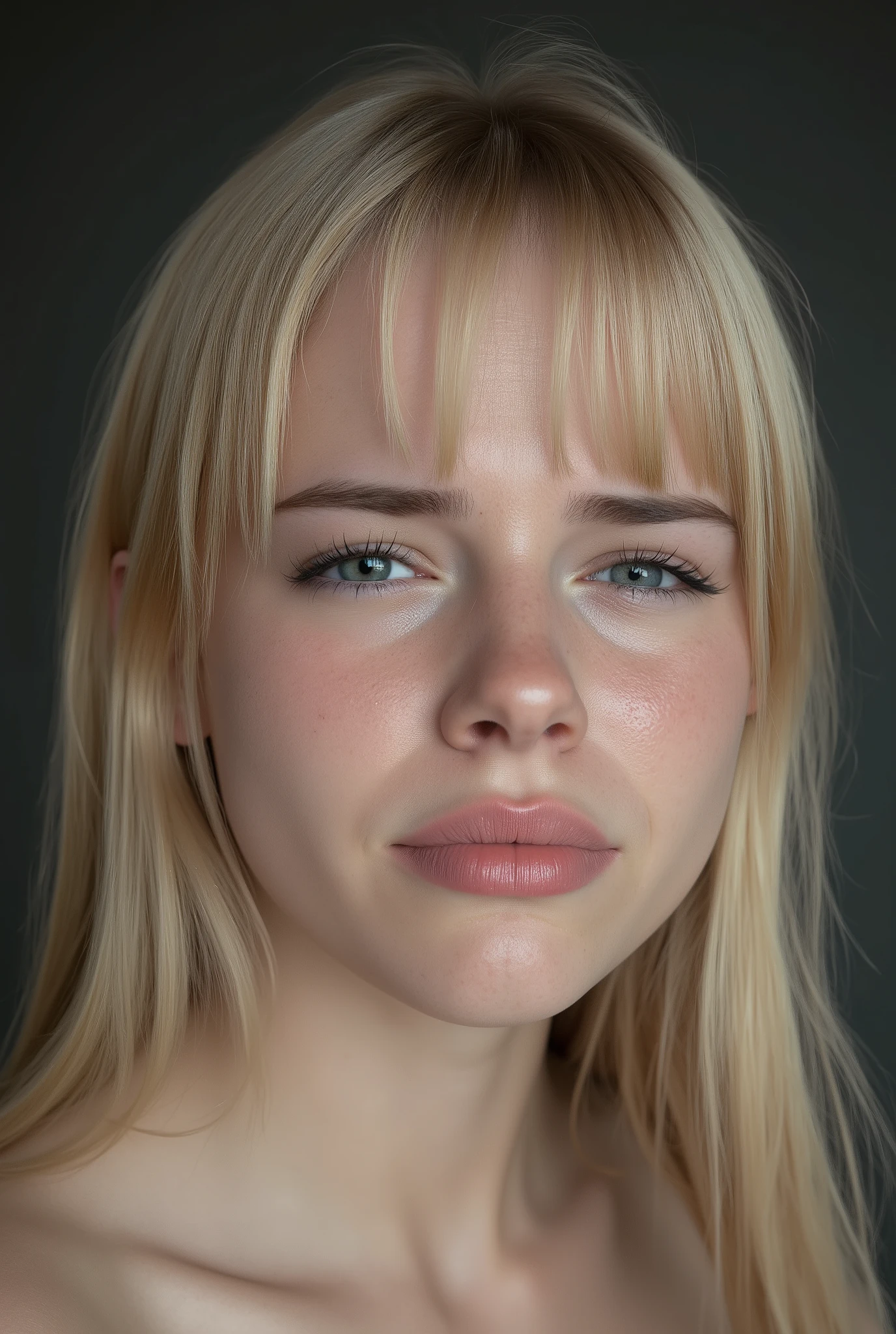 aidmaMJ6.1, photo of painful very cute little baby:1.5, wrinkles between eyebrows photo from front:1.5, arms behind back, hands out of frame:1.5, ultra realism, photorealistic, Daria Konovalova:1.5, Cinematic photo of an beautiful sexy little 10yo Russian school girl, portrait of a Caucasian girl, fine facial features, high cheekbones, thin pink extra thin lips:1.5, high nose bridge:1.5, long face, clear blue eyes, photorealistic, arms behind back:1.5, looking away:1.5,
close mouth:1.5, clench jaw:1.5, furrowed brow:1.5, turn pale:1.5, wrinkles between eyebrows, glabellar lines:1.5, scowl lines:1.5, severe pain:1.5, deep winced in pain:1.5, grim, frown:1.5, clench teeth, severe pain, intense pain, excruciating pain, suffering, grimace, teary eyes:1.5, close mouth, raise eyebrows,
(skinny toned thin body:1.9), super long shiny platinum blonde hair, Long blonde eye lashes, natural-look makeup, ultra realistic, fit, straight center part with straight cut bangs, i can't believe it can be so marvelous and stunning,
full-body glossy skin, hyper realistic, super detailed, quite suggestive pose, almost too lewd:1.5, seductive expression, epitome of arousing, special attention to face, (photorealistic, realistic, hyper-realistic, ultra realism, ultra-detailed, insanely detailed, epic vision, perfect composition, masterpiece, 16k, high resolution, ray tracing):1.4,