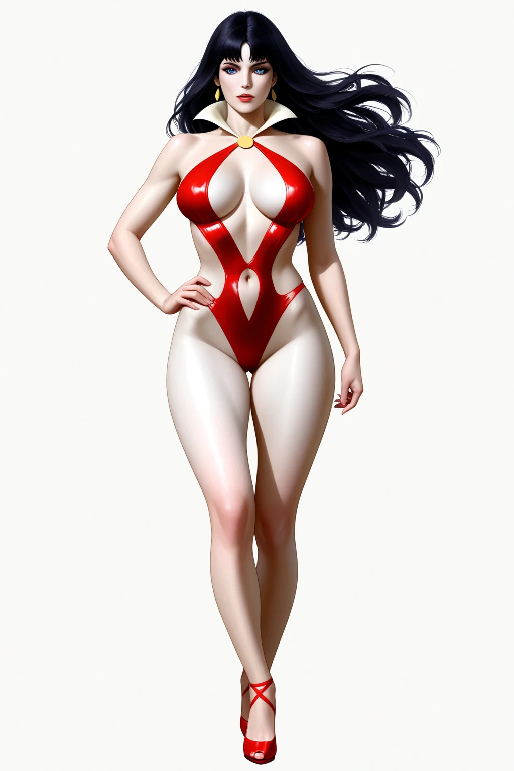 full body standing straight barefoot, long hair, triplets, holding hands on bed, sleeping together, superheroine micro , SFW girl,  COVER, super . best quality, realistic photo, cowboy shot, bedroom background, bed, sheet, pillow