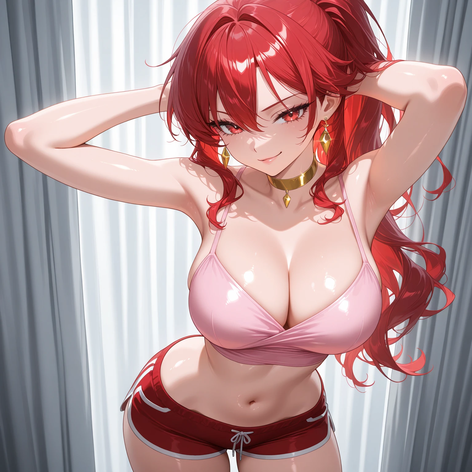 (best quality). (Ultra Detalhado). (1girl), Olhando para o Viewer. (Antecedentes detalhados). belos olhos detalhados. rosto delicado e bonito. (high saturation),  grandes, droopy , ((( cleavage))), ((( legs))), (((shiny skin))), (((oiled skin))), ((( Focus))), (((off shoulders))), ((( red ))), ((())), (((in the nightclub))), ((( specialist pornstar))), (((fuckable ))), ((( facing the viewer))), (((in a nightclub with neon red lights))), (((hot cleavage))), (((hot ))), ((( Focus))), (((red ))), ((())), ((( invitation))),