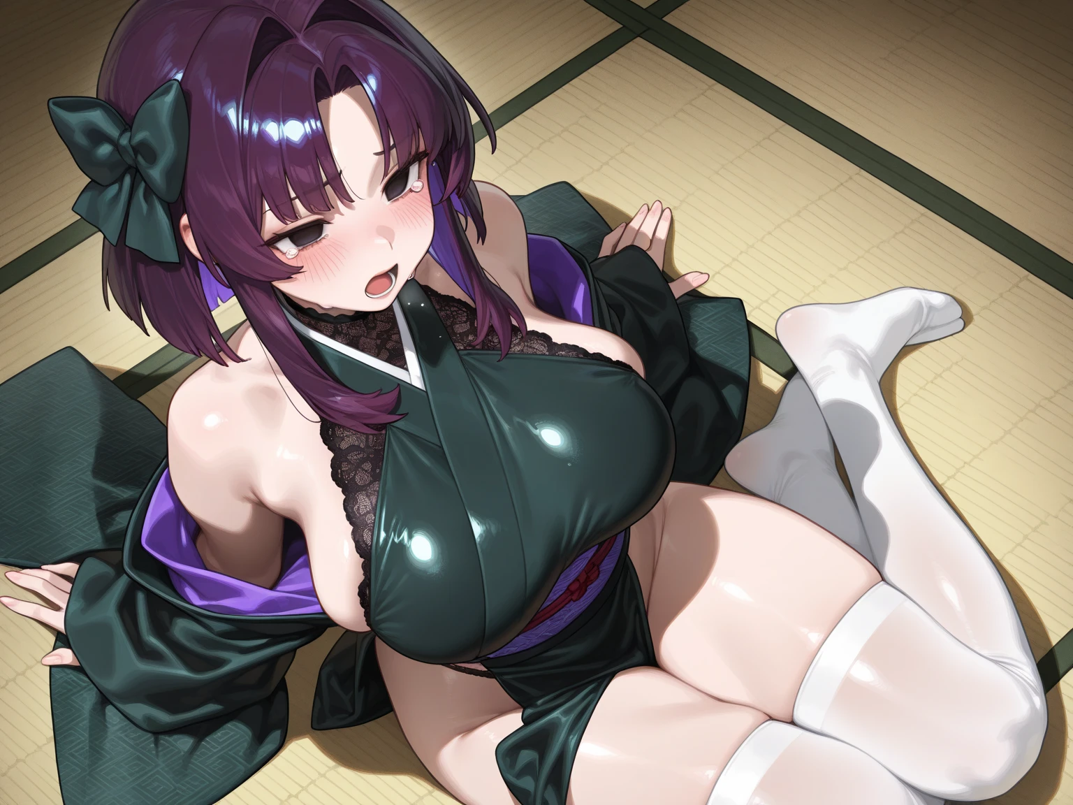 score_9, score_8_up, score_7_up, source_anime,
florencenightingale, <lora:florence-nightingale-ponyxl-lora-nochekaiser:1>,
florence nightingale, pink hair, long hair, red eyes, hair braid, sidelocks, folded ponytail, single braid, braid, braided ponytail,
belt, , black footwear, black headwear, boots, garrison cap, gloves, green , green gloves, green thighhighs, hat, layered , microskirt, official alternate costume, purple belt, purple , revealing clothes, short sleeves, skirt, swimsuit, thigh boots, thighhighs,
indoors, bed, bed room, on side, blush, drunk,
looking at viewer, dutch angle,