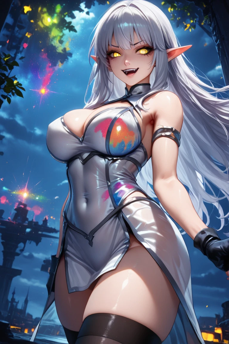 (Highest image quality), (Works of masters), (Detailed eye description), (8k wallpaper), (Detailed  depiction), Bright colors, Look at the audience, solo person,(full bodyesbian:1.1), (Sturdy stone:1.4|((Mecha body：1.1），Mecha fuselage details，Get wet，face expressionless，paleskin，blue colored eyes，((Masterpiece)),((Best quality)),(ultra - detailed),(illustration),((Extremely Delicately Beautiful)),(Dynamic Angle), 1girll, Flowers, Spring, beside the window, Rose, Detailed: face，long eyelasher，dim eyesight，tight-fitting，Raised sexy，head gear， white swimsuit，silber hair，White lace pantyhose , legged，did not wear ，8K