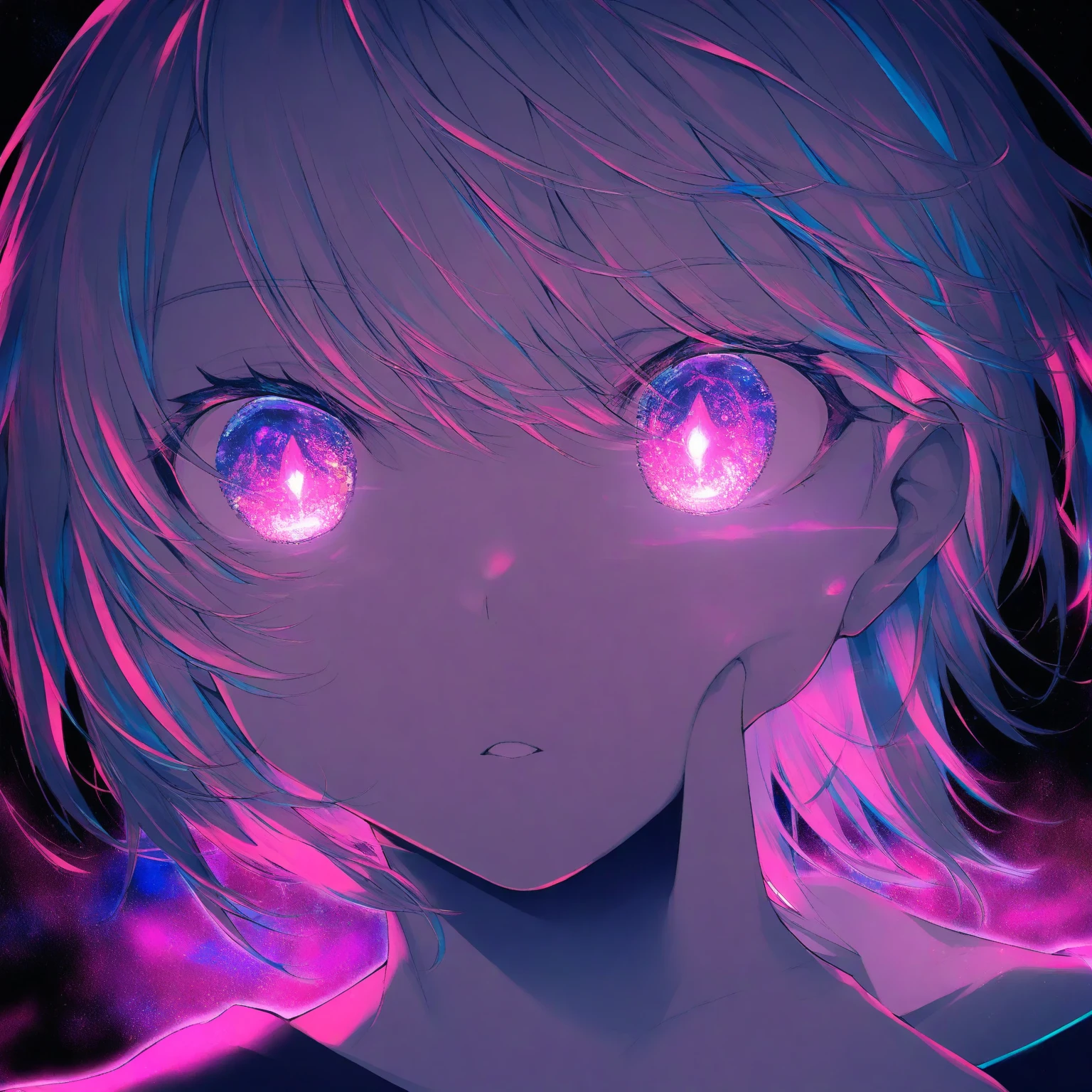 Disappear、The body becomes thinner、Pink Hair、blue eyes、Twin Drill