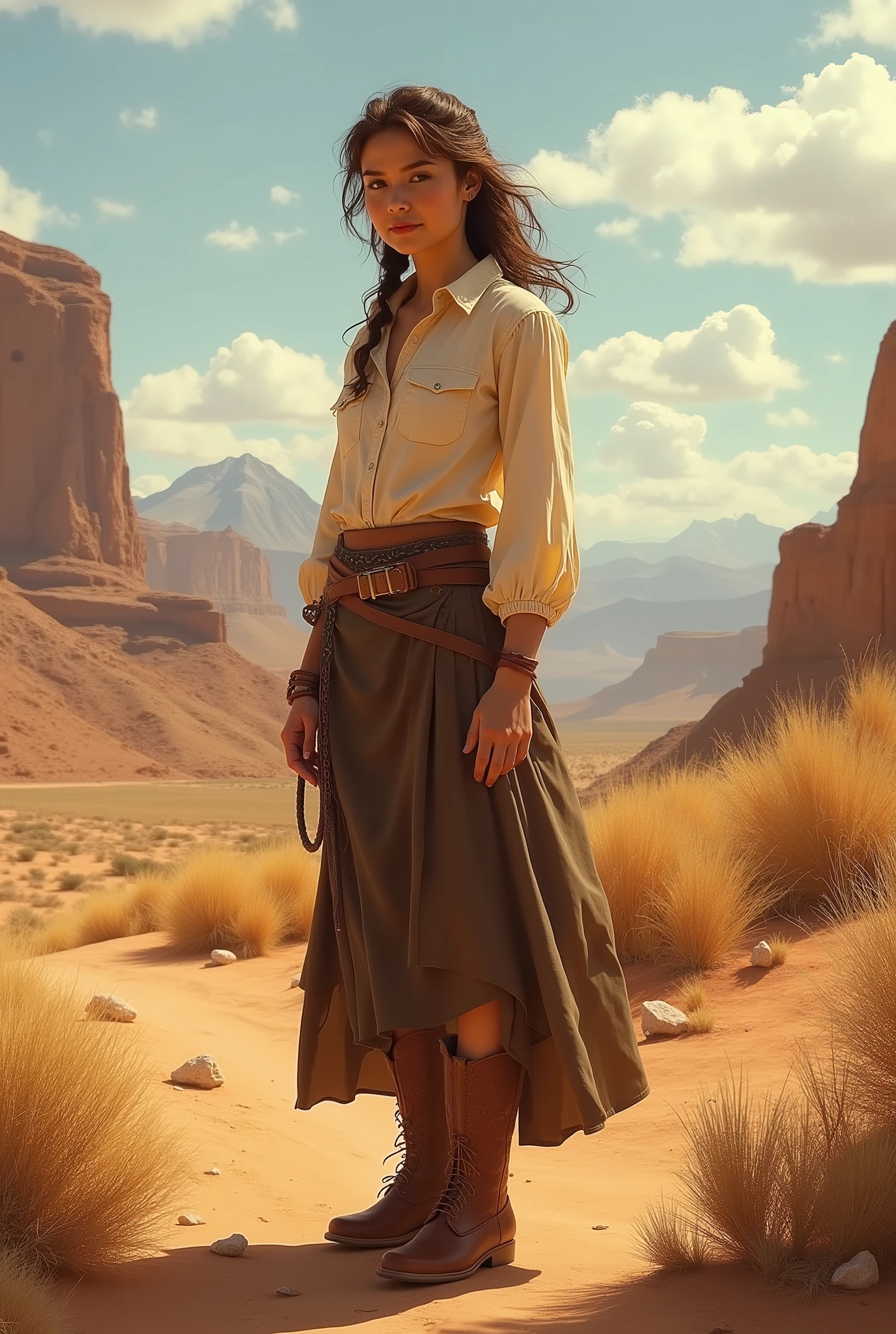 Mulher Jovem, Vivendo no Faroeste 