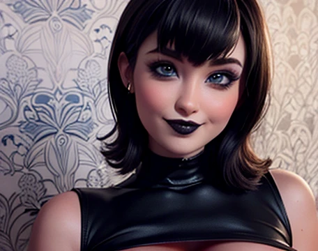 Isabella Merced, pixie_cut hair, choker,  catwoman outfit, Instagram pattern pose, confident, huge breasts: 1.3, perfect , perfect symmetry: 1.2, realistic face: 1.2, perfect face, content, confident, black hair, very detailed and dramatic, Cinematic lighting, Lighting scene, soft lights, tanned skin, black stockings, Professional whole body photo, (Photo 4k:1.1) by (Jeremy Lipking:0.3), (Dittmann Anna:0.3), (Cecile:0.3), (sharp focus:1.3), high detail