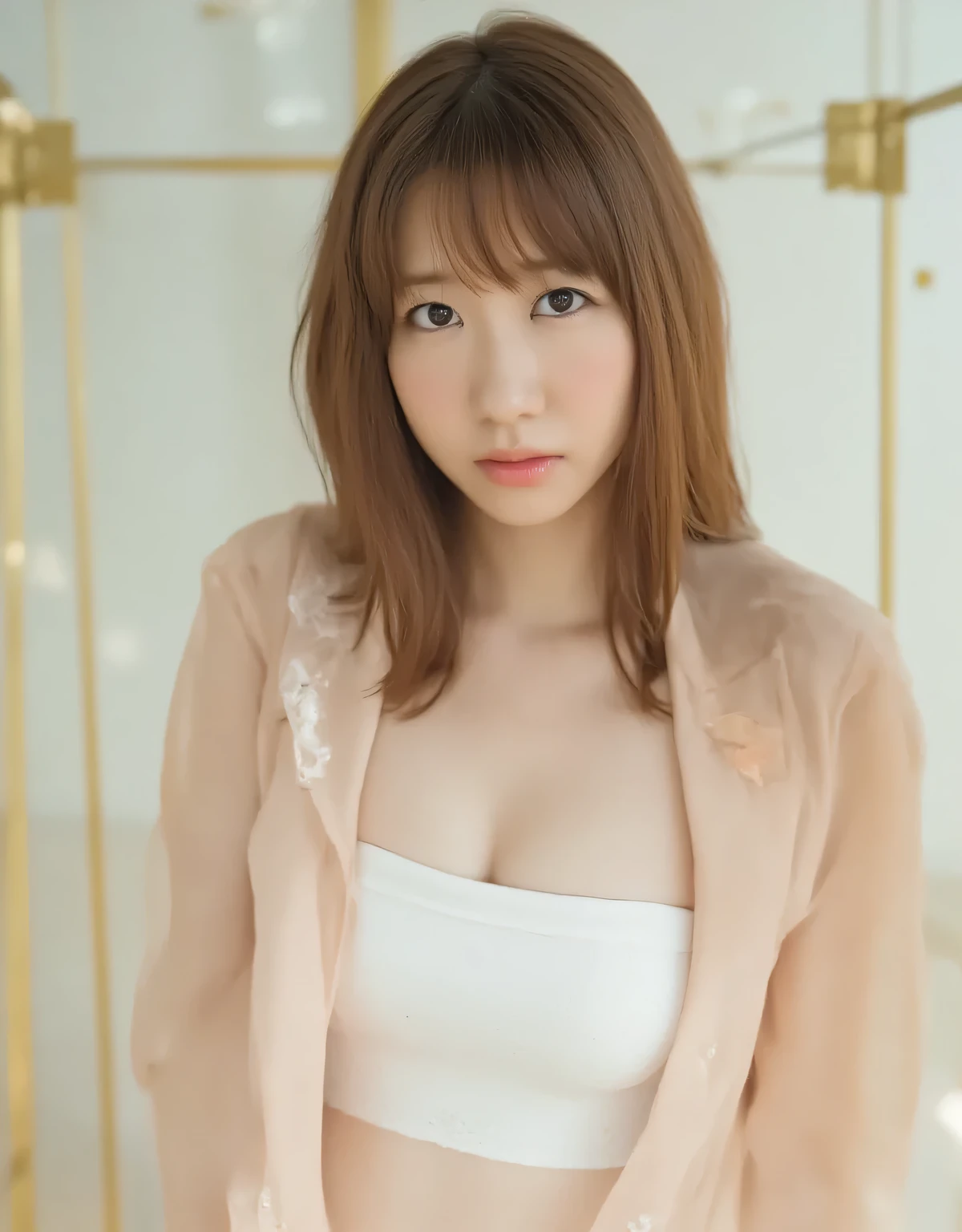 stands inside a glass showcase、A beautiful woman with an empty expression、wearing a sexy white lace wedding mini dress、white wedding veil、price tag 、bright lighting、Love Doll Showroom、Gentleman Appreciating Products、1 woman、Details Belly、has a beautiful detailed face with strong natural light、Thin hollow eyes、detailed lips、graceful pose、Dramatic Lighting、Realistic、high quality、reality、very detailed、8k、masterpiece、studio lighting with a serious face、cinema lighting、dramatic atmosphere、Sulky、high end、charming、from below、anatomically correct、textured skin、最high quality、very detailed、Ultra high definition 、4K、8k、slender、Big Boobs、 A woman with a concave expression