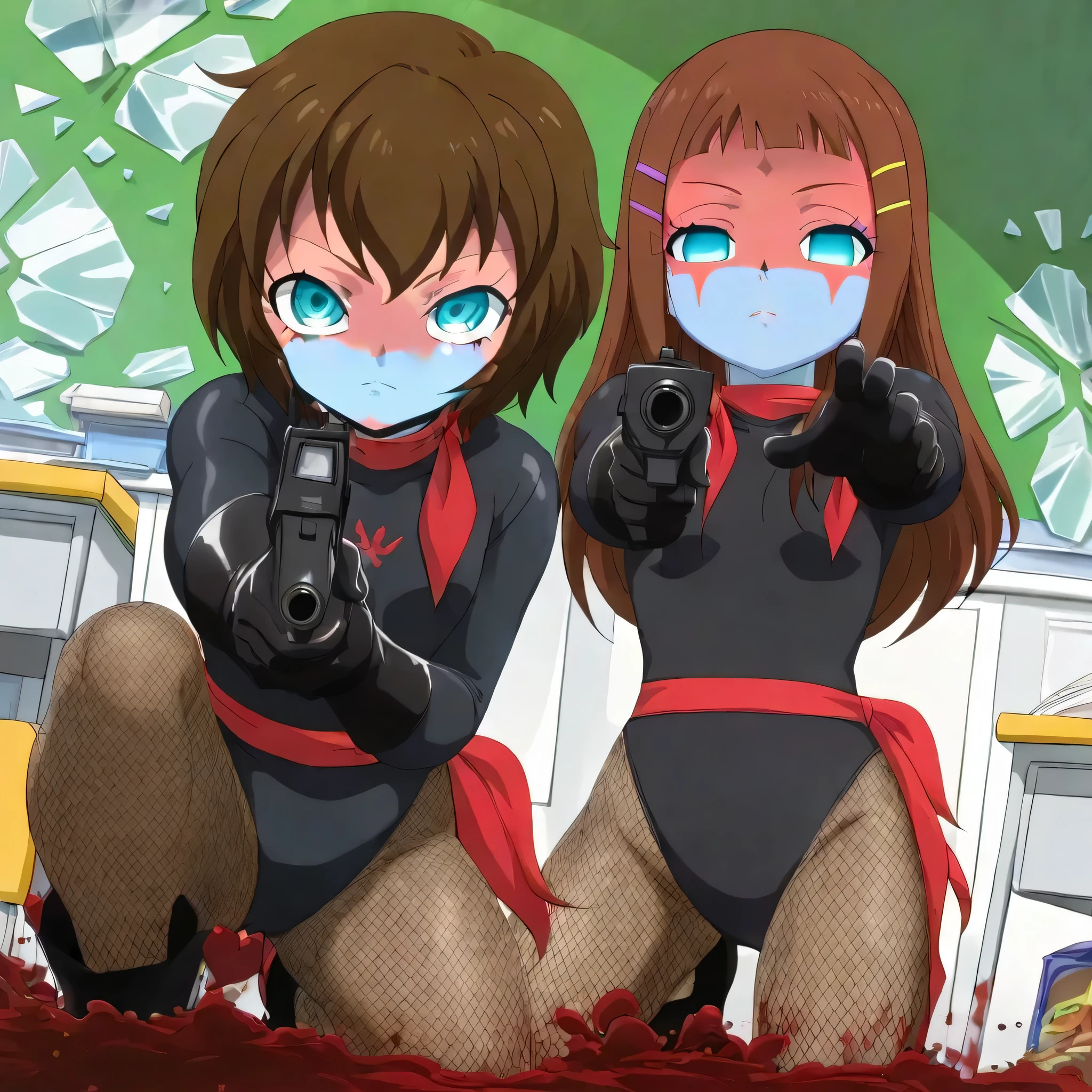 dark persona, shocker, (((blue skin))), colored skin, makeup, zzAyakaOtsuki, closed mouth, ecpressionless, emotionless