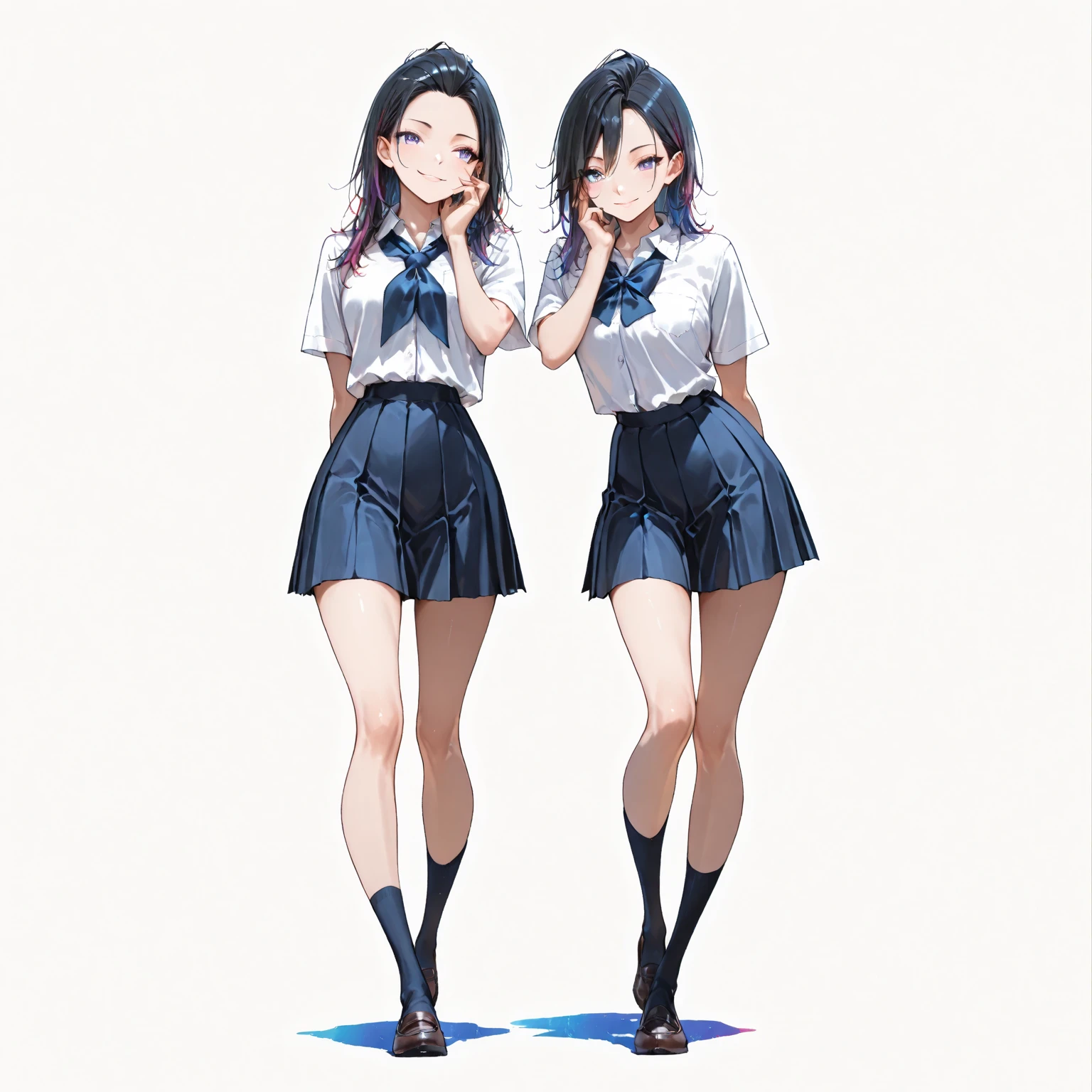 character blueprint、Whole Esbian、ด้านpage/ใบpageด้านside/ที่ด้านbehind、high resolution、1 girl comes in、、student clothes、cute anime illustrations、Prismilia information
(character design sheet,page,behind,side,All characters are the same.)