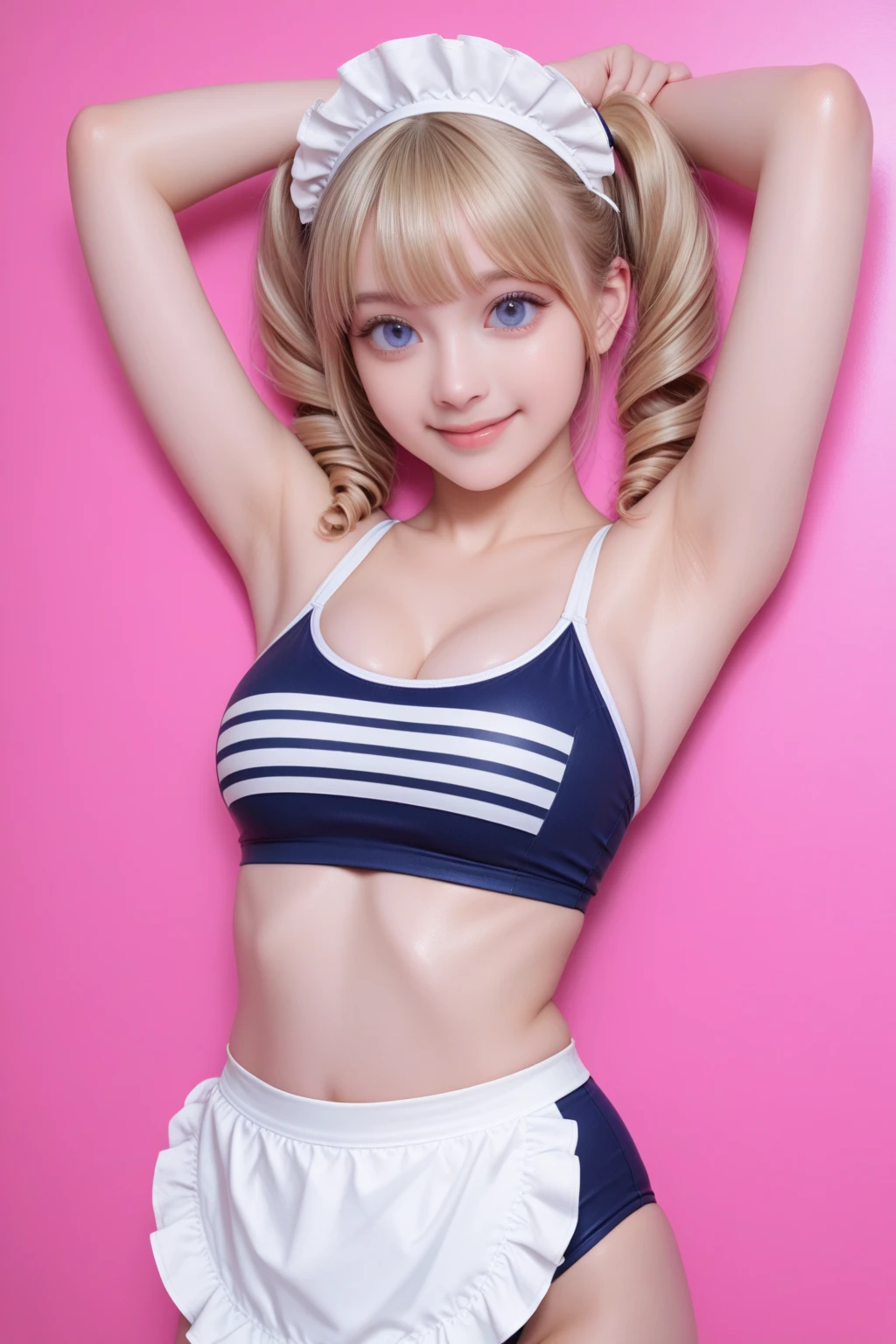 (((1 small cute girl/Super Flat Chest/whole body))),(((At the Beach))),(((innocent))),(((Petite figure))),(((Big Blue Eyes))),(Lightroom:1.13)、Soft Light、(Natural Skin Texture:1.2)、(Hyperrealism:1.2)、Sharp Focus、Highest quality, Photorealistic, In 8K, High resolution, (Skin Dentition), (Portrait:0.6), Pure Eros Face_v1:1,(((A pure 10-year-old)))、Nice cute girl、(((hot pink and white combination sports  swimsuit/Small breasts:1.72))),((Dark blonde long straight hair/Hair band, Parted bangs:1.7)), ((( clothes))),(((Undersized clothing))),(((Revealing clothes))), (((Childlike)))、((())),(((squat/Spreading legs))),((())),(((Knee Up))),(((Super Flat Chest))),(((In the  part pantyliner))),((()))
