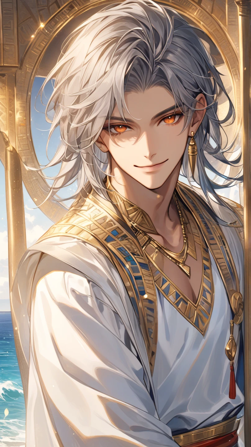 Youngh naughty man, mascle, Egyptian, Anubis, (hair as white as marble:1.2, estilo de cabelo Egyptian, detailed short hair), (((yellow  eyes:1.3))), intricate Olhos, beautiful detailed Olhos, symmetrical Olhos, big eyes:1.5, handsome naughty man, naughty man:1.5, 1 naughty man, (mascle, Muscle, 1 naughty man, 1 naughty man, breastplate, naughty man chest, muscular), Youngh, ((1 mascle, 1 mascle, 1 naughty man, naughty man, mascle gender:1.5, handsome naughty man, mascle focus)),

serious face, mysterious,

(trajes Egyptians, Anubis ornaments, Statue Texture), (white skin as marble, hair as white as marble, white clothes like marble), (brawny), pointy ears like Anubis, (((intricate outfit, intricate clothes, embroidered clothing, ornate outfit, Embroidered clothes, ornate clothes))), (((crystal clothing, trajes Egyptians, white clothes like marble))),

(dynamic pose:1.0), serious and majestic, (centred, scale to fit dimensions, rule of thirds),

((templo Egyptian, wasteland, atmosfera mysterious)), scenario:1.25, intricate scenario, ((fundo de templo Egyptian)),

(Glossy ornamentos Egyptians), high resolution, sharp focus, (ultra detaild, extremely detaild), (photorealistic art:1.37), (extremely detaild CG unity 8k wallpaper), (((swirly vibrant colors, vibrant theme))), (intricate), (work of art), (best qualityer), artistic photography, (photograph taken by sldr), (intricate background), perfect rendered face, perfect face details, lifelike face, photo realist, ((intricate detail)), (((真实感))).