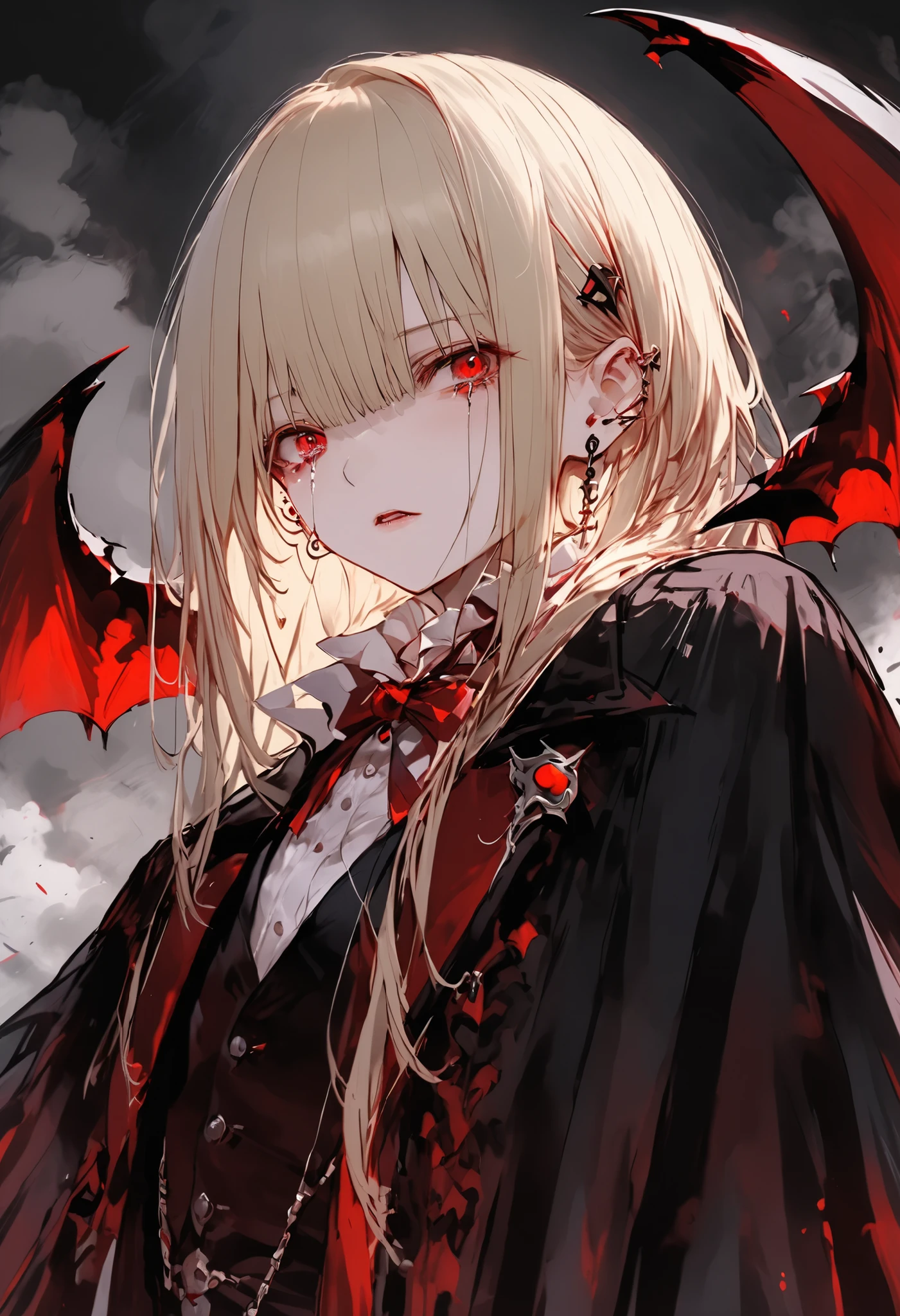 a timid elite vampire 、Ancestor Dracula、has the ability to destroy the world、but use abilities carefully、tears、He has top class abilities but is timid