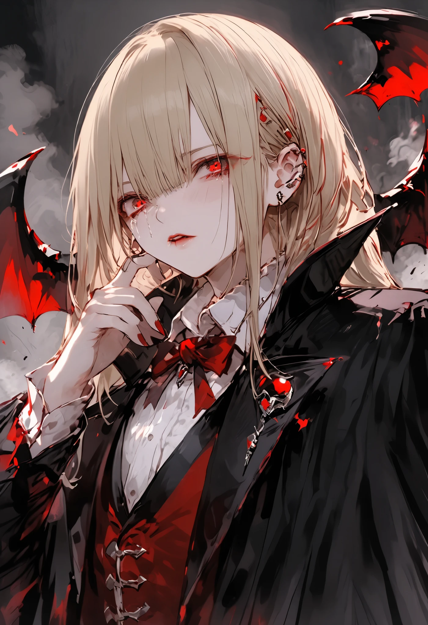 a timid elite vampire 、Ancestor Dracula、has the ability to destroy the world、but use abilities carefully、tears、He has top class abilities but is timid