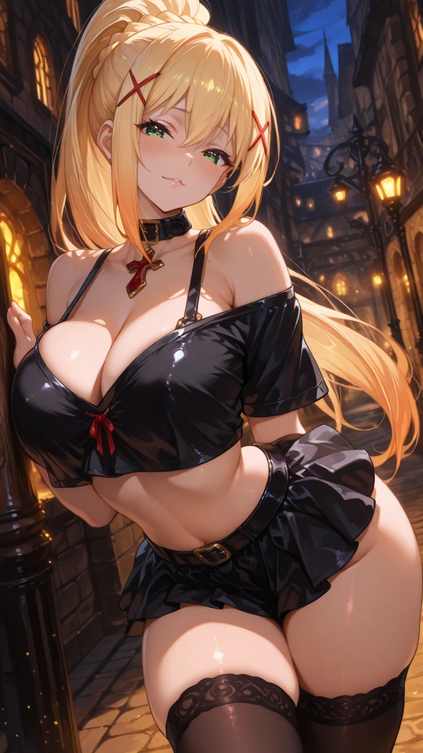 (((((POV、、、feel shy、Nasty Girl、You can spread your legs、straddling、cowgirl 、I'm 、Make them )))))、、、((highest quality、8K、masterpiece:1.3))、unparalleled beauty、ultimate beauty、revealing :1.2、super detailed face、delicate eyes、smile、 expression、sexy look、sexy look、looking at the camera、Rose hair ornament、((high quality gothic dresses))、((( )))、(((blonde)))、beautiful girl、big beautiful breasts、cleavage、slim、slender、(((Old castle at night)))