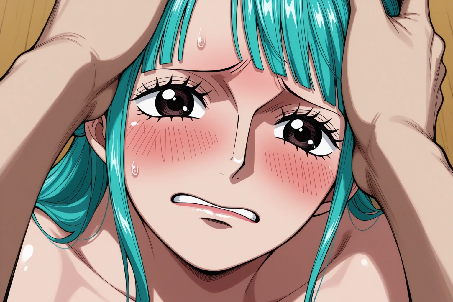 {Highest quality}. {so beautiful}. {Super detailed}, {Best illustrations}, Browsing Caution、((Angry face))、Big ?????、blush,anger、A woman drooling after having urine splashed on her face、Face sitting、((女性がBig ?????を顔に押し付ける))、Glare、anger、angerった顔、Glare、Silver Hair、Yellow Eyes、?????、shame、White skin、Focus on the face、Public toilet、kimono、Blood vessel