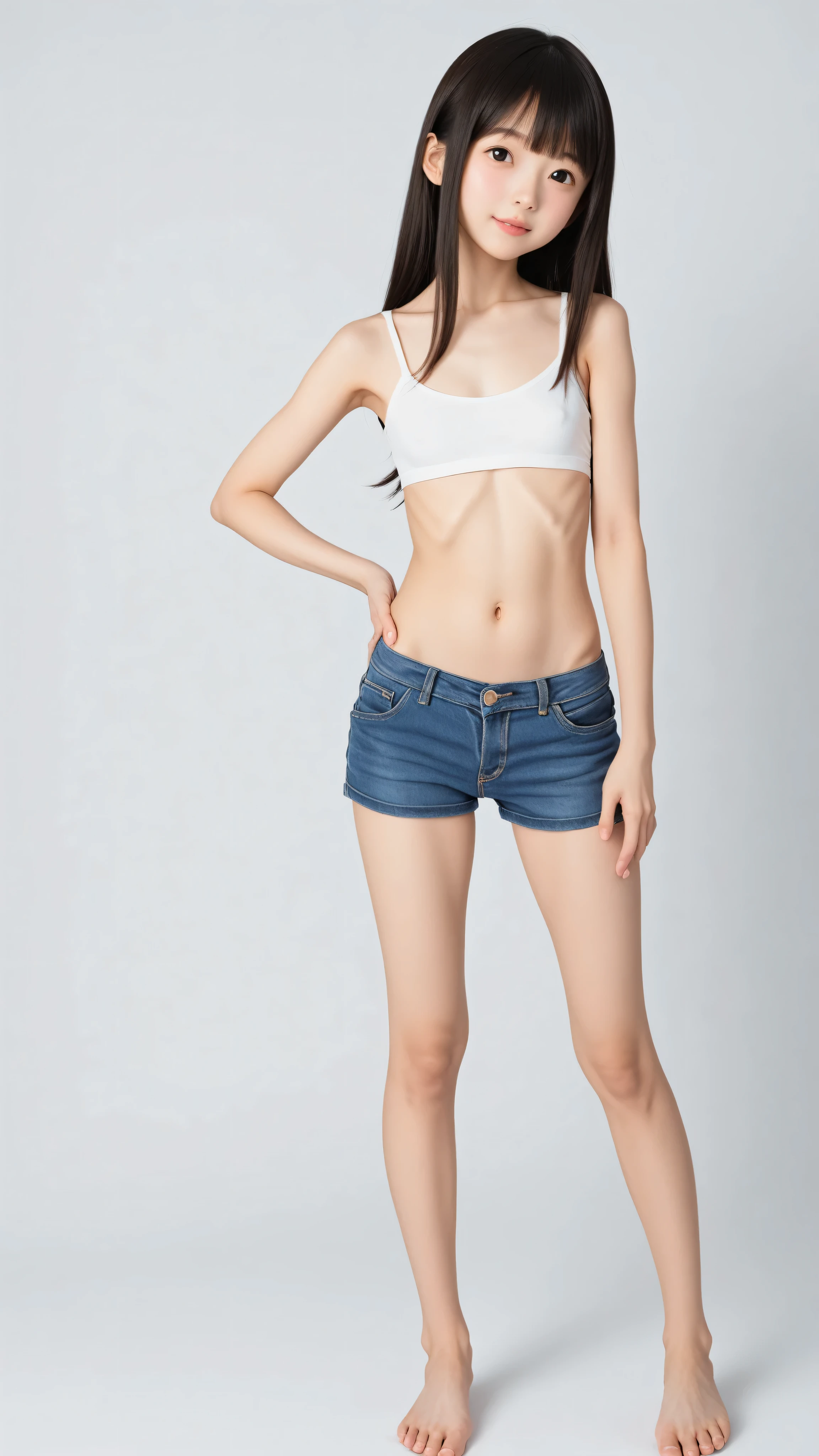 cute girl,かわいいyounger女の子,slender,(slender:1.2),short,skinny,(skinny:1.3),slender,slender body,young cute girl,younger,younger:1.1,score_7_ up,score_8_ up,score_9,('s blouse is unbuttoned:1.5),realistic,sit on a park bench,school uniform,small breasted,Nikko,Made in Japan,normal size breasts,(white skin:1.2),(Smile Yan:0.1),Narrow Shoulder,(Raise your knees and open both legs:1.5),(black tights)