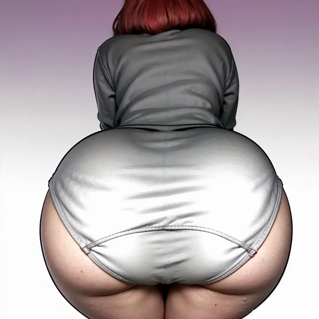 ((masterpiece, best quality)), ((34 year old)), (((Curvy))), (((Japanese woman with messy brown hair)), in beige sweater, ((white fullback cotton panties)), (blue jeans pulled down), (((Large ????))), ((looking completely forward)), ((Back towards camera)), ((????????????)), (((photo realistic))), ((80's film, 80's movie scene, 80's TV Style))