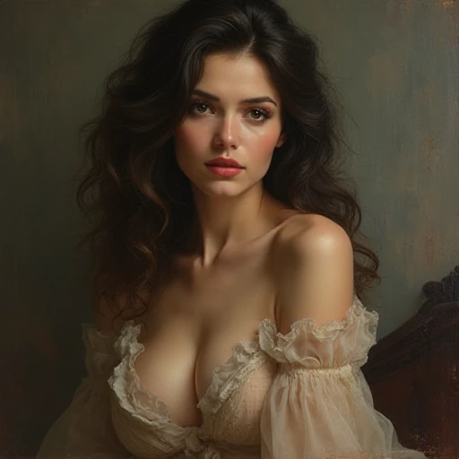 1 girl, turn your gaze, smiles, open your mouth, black hair, masterpiece, chest, 大きなchest, smiles, open your mouth, dutch angle,

  genre painting, 