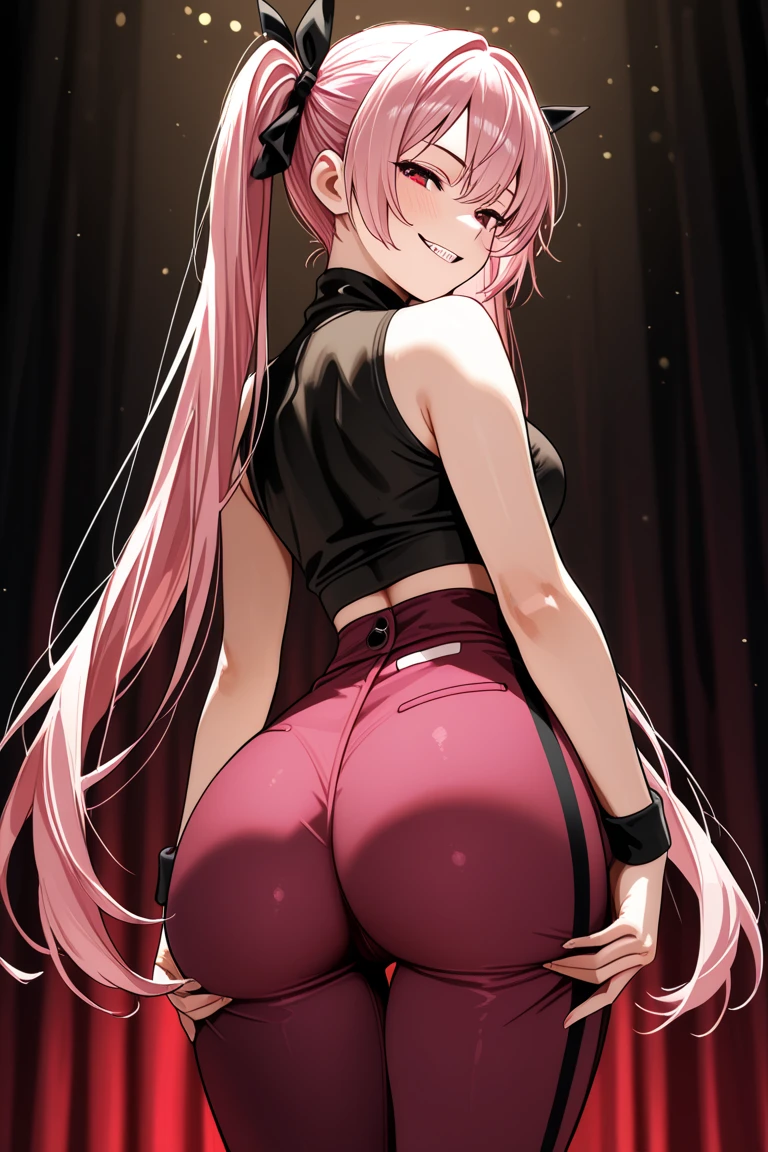 A man with a huge veiny black 、((Lacus Clyne 1 person)),(True to prompts),(Staying true to LoRA)、(ネガティブTrue to prompts)、Pink long hair、White and pink tight clothes,(((Bend down and look back_Crotch peeping)))、girl、(Super big breasts  a lot of ),(),(With eyes wide open)、(),(Acme)、(Busy Street)、(Many people々々々々々々々々々々)、(sunny)、(blue sky)、(Best lighting)、{{{Browsing Caution}}}、{{{masterpiece}}}, {{{Highest quality}}}, {{ultra-detailed}}, {{shape}}, {{{Very delicate and beautiful}}},{{extremely detailed CG}}、{{unity 8k portrait}}、{{Fabric Shading}}、{{super detailed skin}}、{{Perfect }}、{{detailed}}、{{Dynamic Lighting}}、{{{beautiful detailed eyes}}}、{{{beautiful detailed Face}}}、(Perfect Legs)、(Perfect breasts)、(Perfect pose)、(Perfect body)