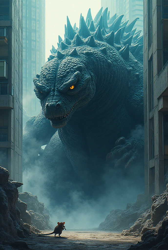 solo,godzilla,cool,terrible,breaking buildings,cloudy sky